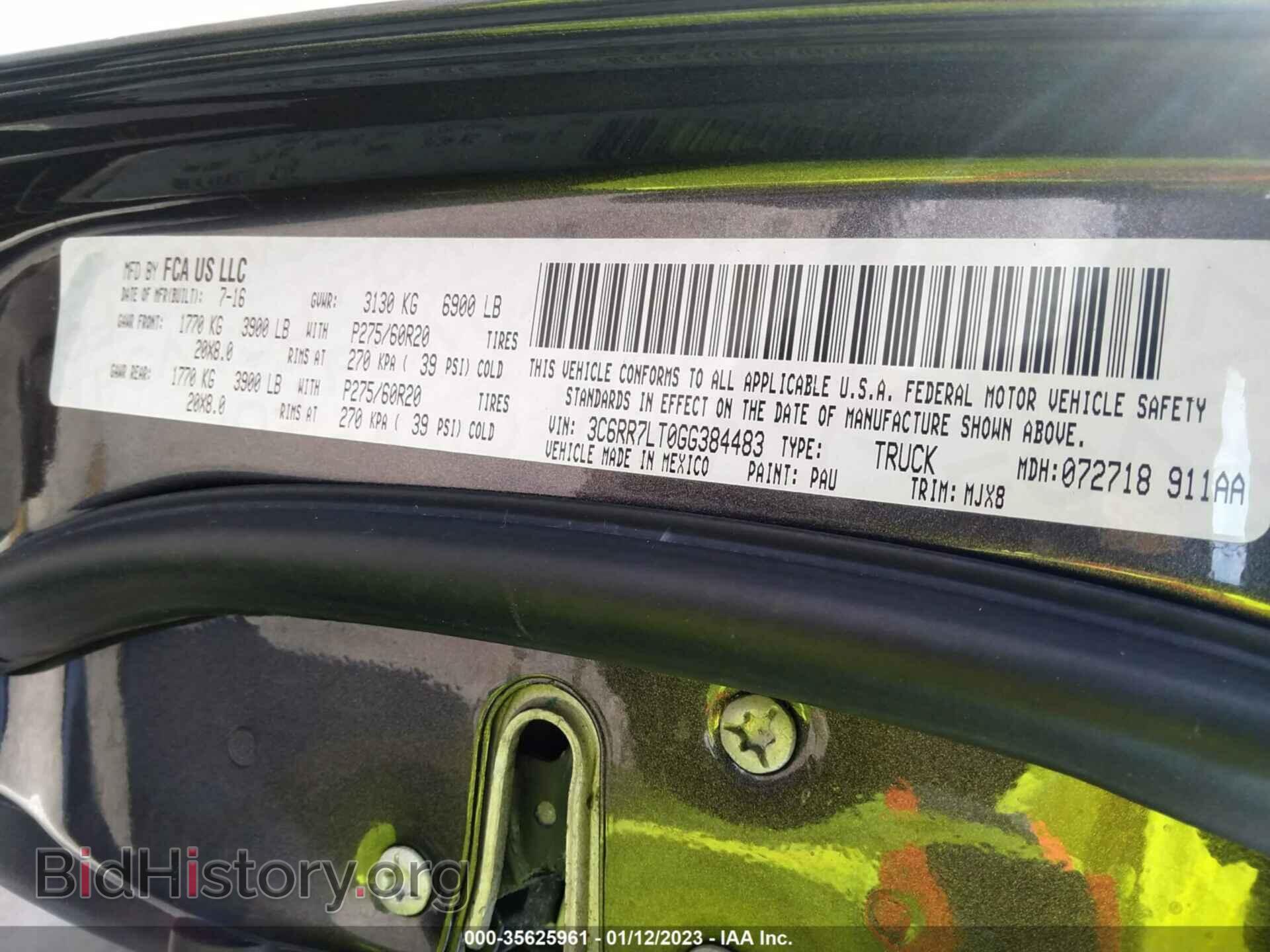 2016 RAM 1500 - VIN: 3C6RR7LT0GG384483 - Фото 9