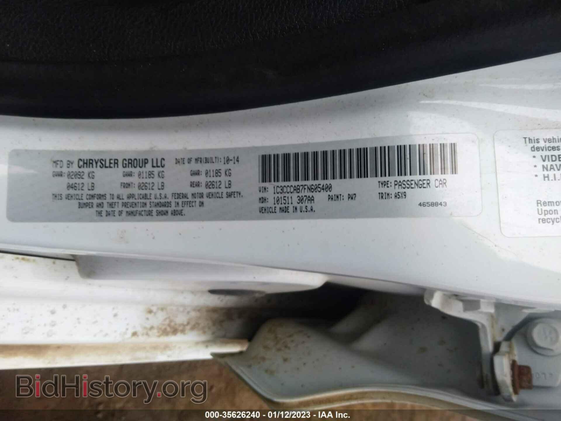 2015 CHRYSLER 200 - VIN: 1C3CCCAB7FN605400 - Photo 9