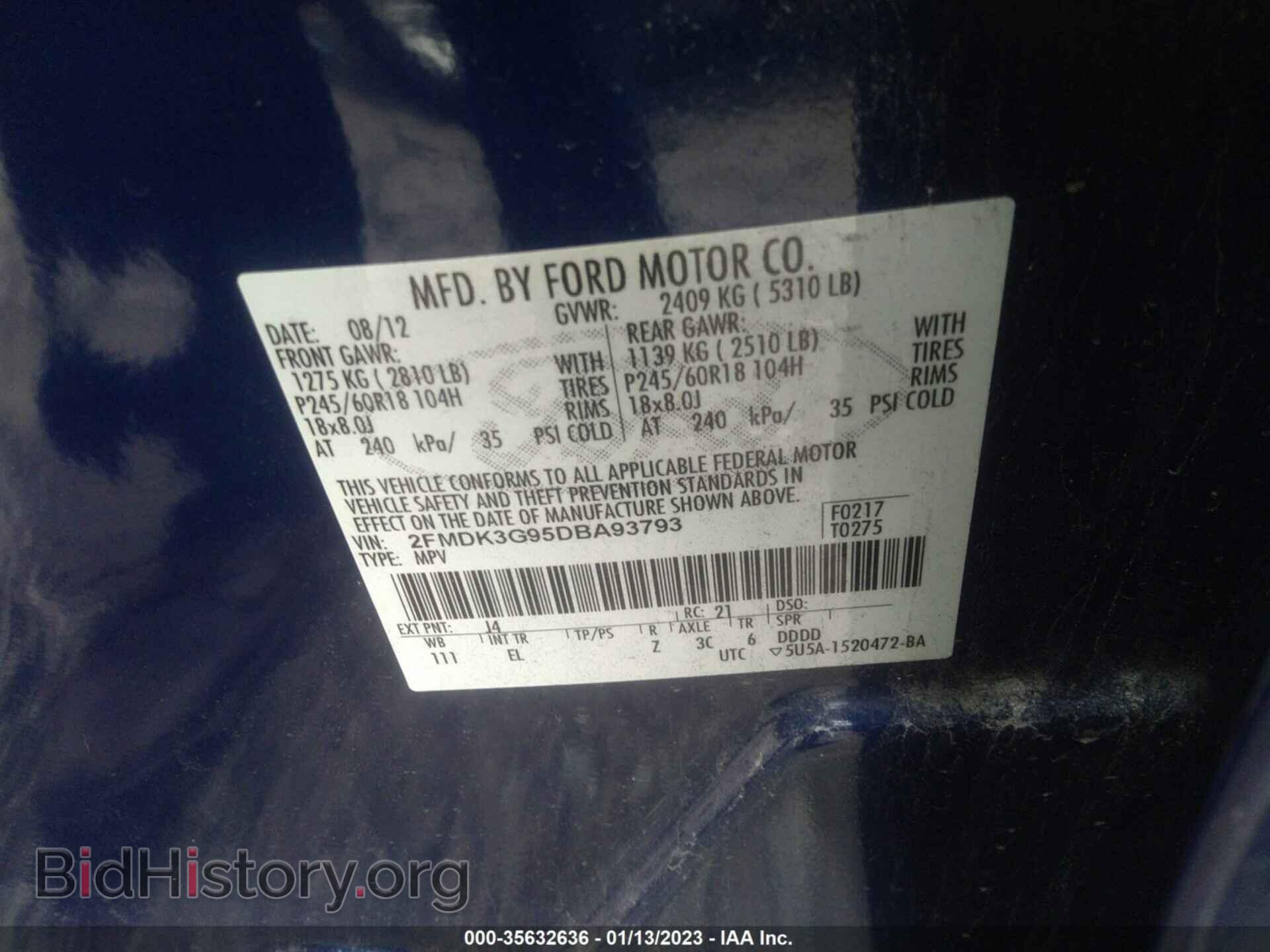 2013 FORD EDGE - VIN: 2FMDK3G95DBA93793 - Photo 9