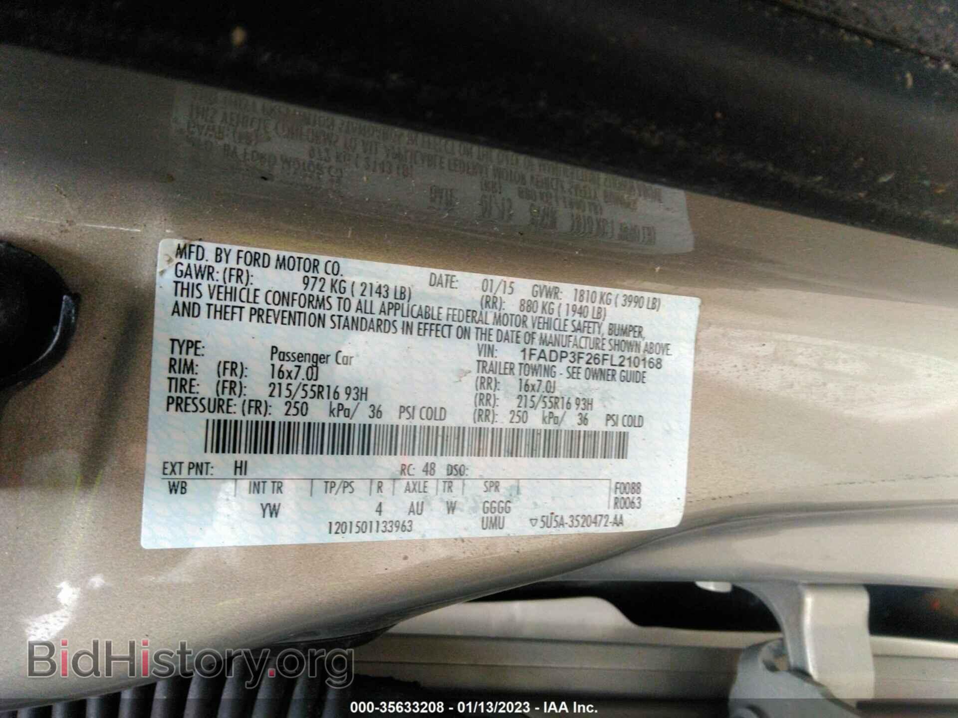 2015 FORD FOCUS - VIN: 1FADP3F26FL210168 - Фото 9
