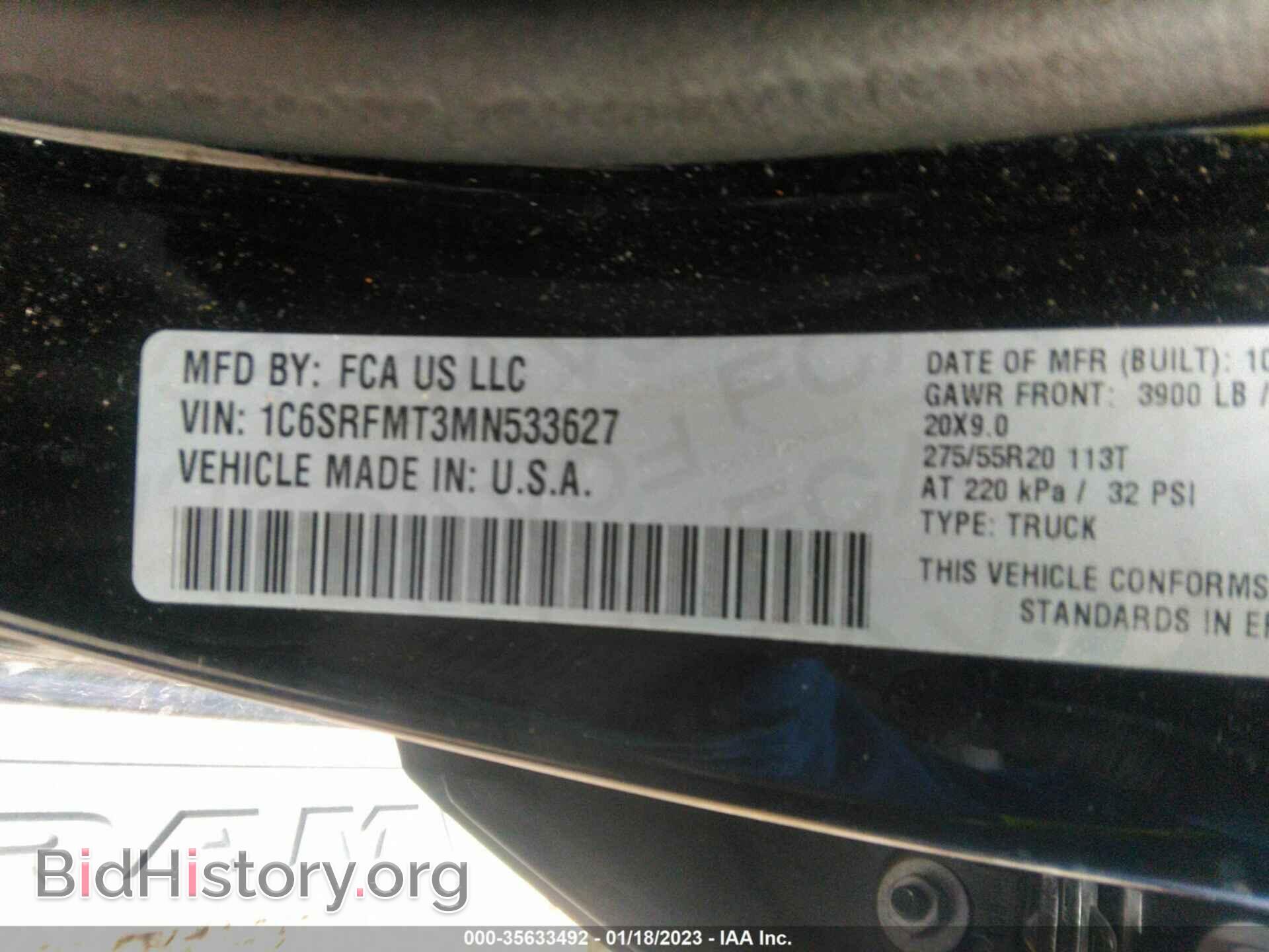 2021 RAM 1500 - VIN: 1C6SRFMT3MN533627 - Photo 9