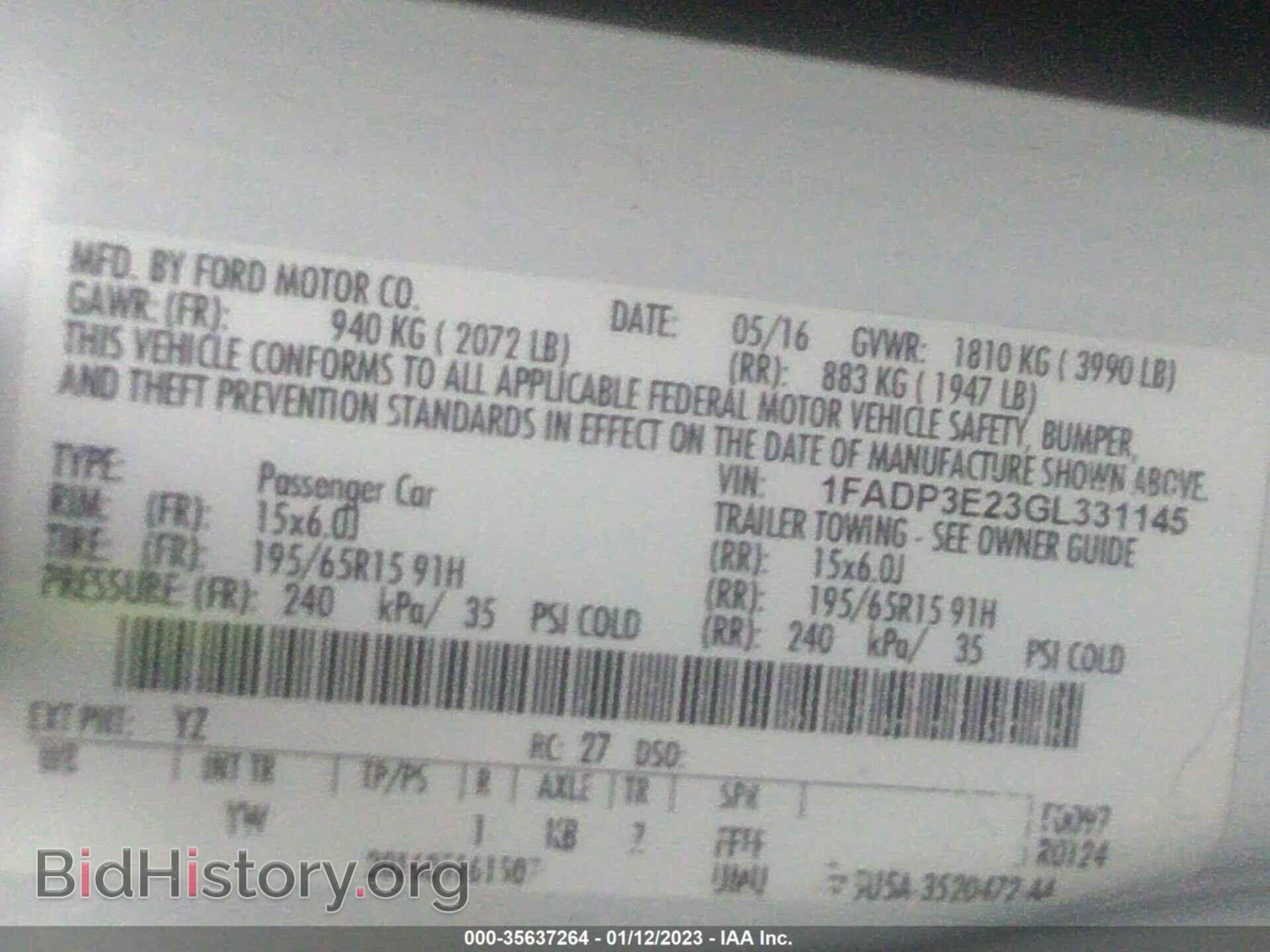2016 FORD FOCUS - VIN: 1FADP3E23GL331145 - Photo 9