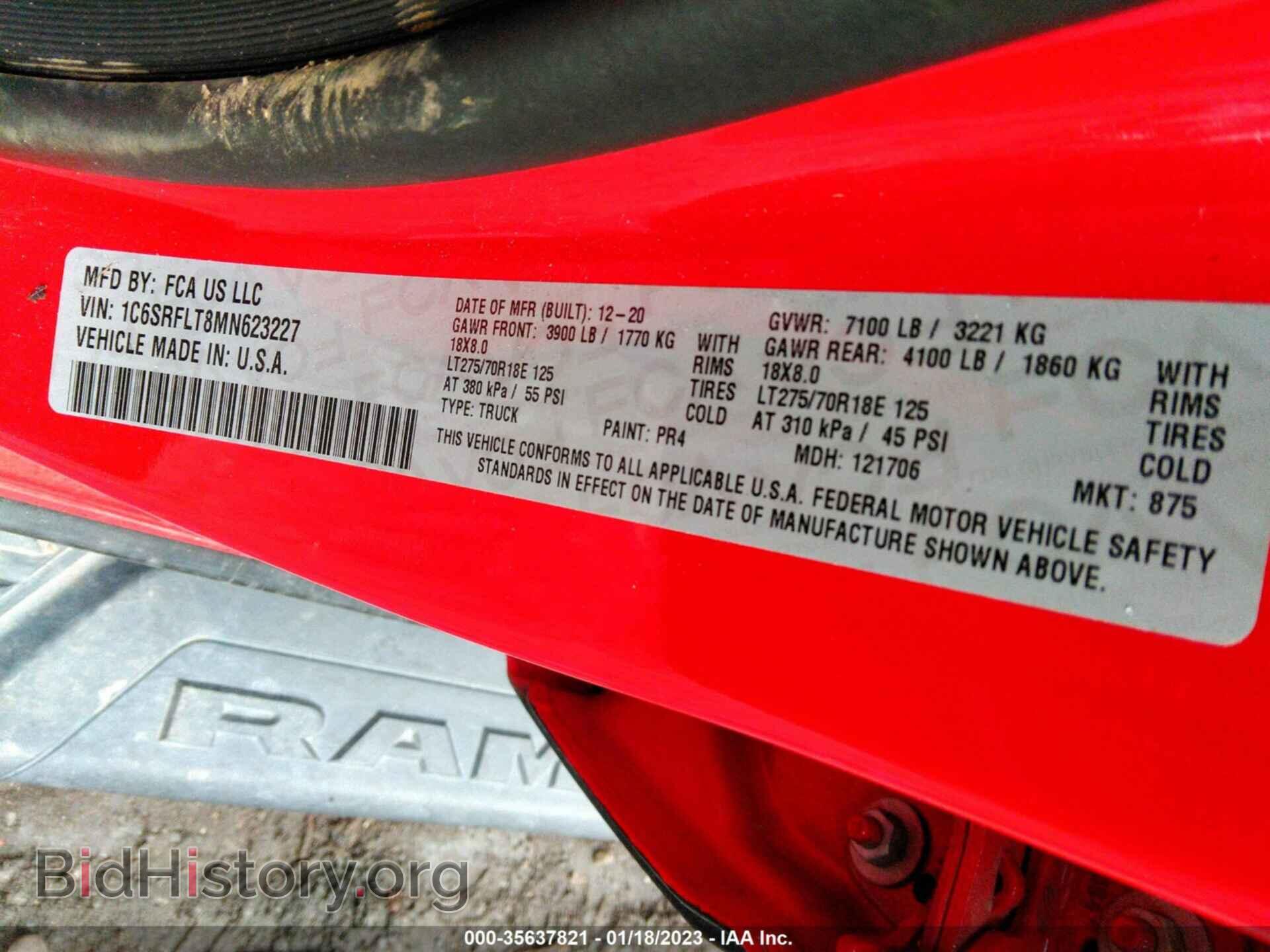 2021 RAM 1500 - VIN: 1C6SRFLT8MN623227 - Фото 9