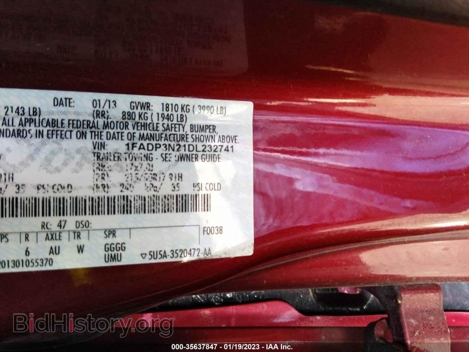 2013 FORD FOCUS - VIN: 1FADP3N21DL232741 - Фото 9