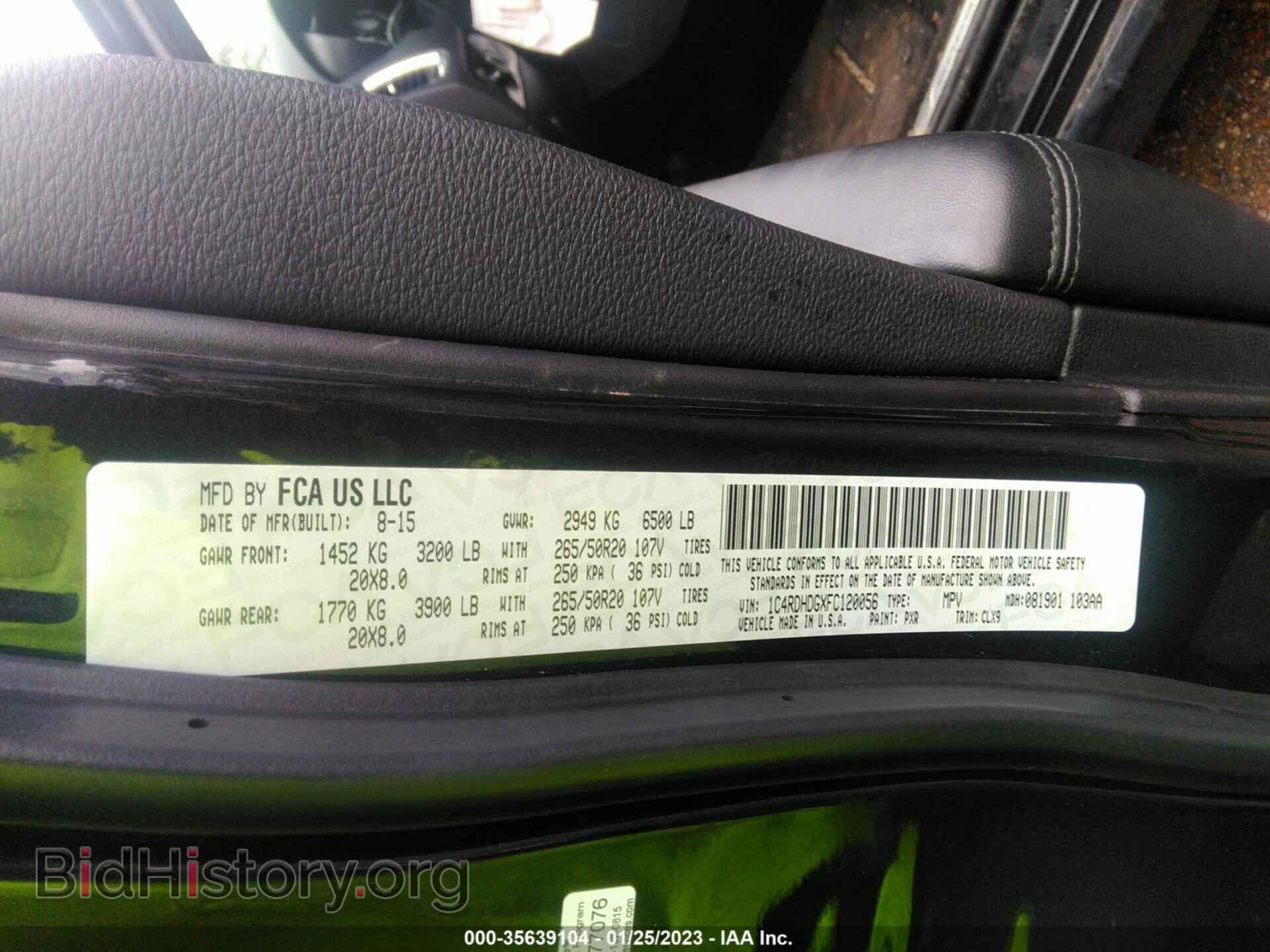 2015 DODGE DURANGO - VIN: 1C4RDHDGXFC120056 - Photo 9