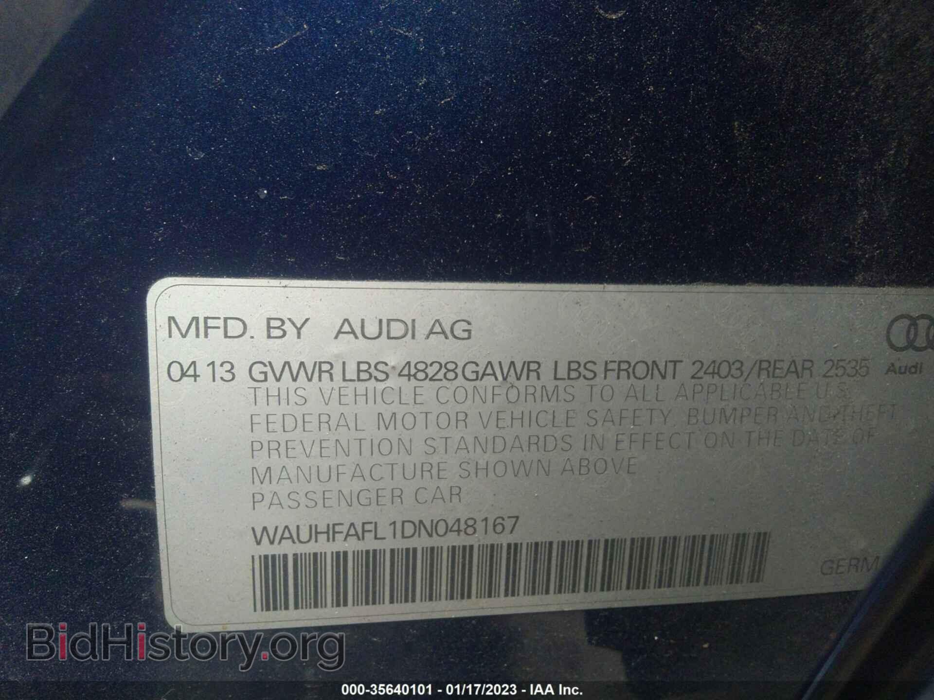 2013 AUDI A4 - VIN: WAUHFAFL1DN048167 - Фото 9