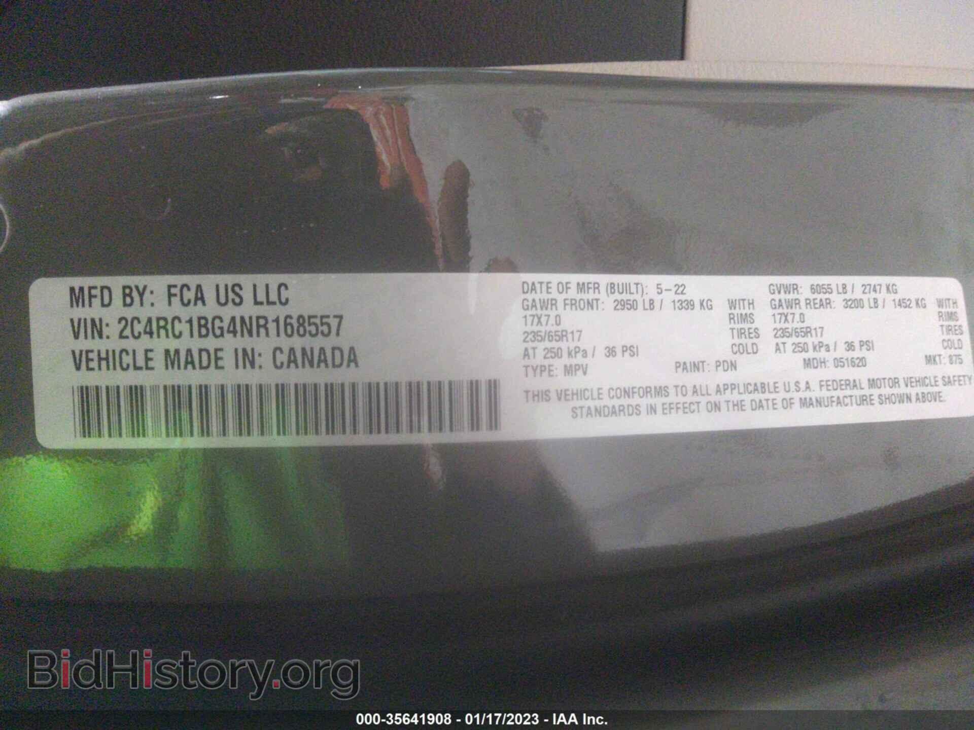 2022 CHRYSLER PACIFICA - VIN: 2C4RC1BG4NR168557 - Фото 9
