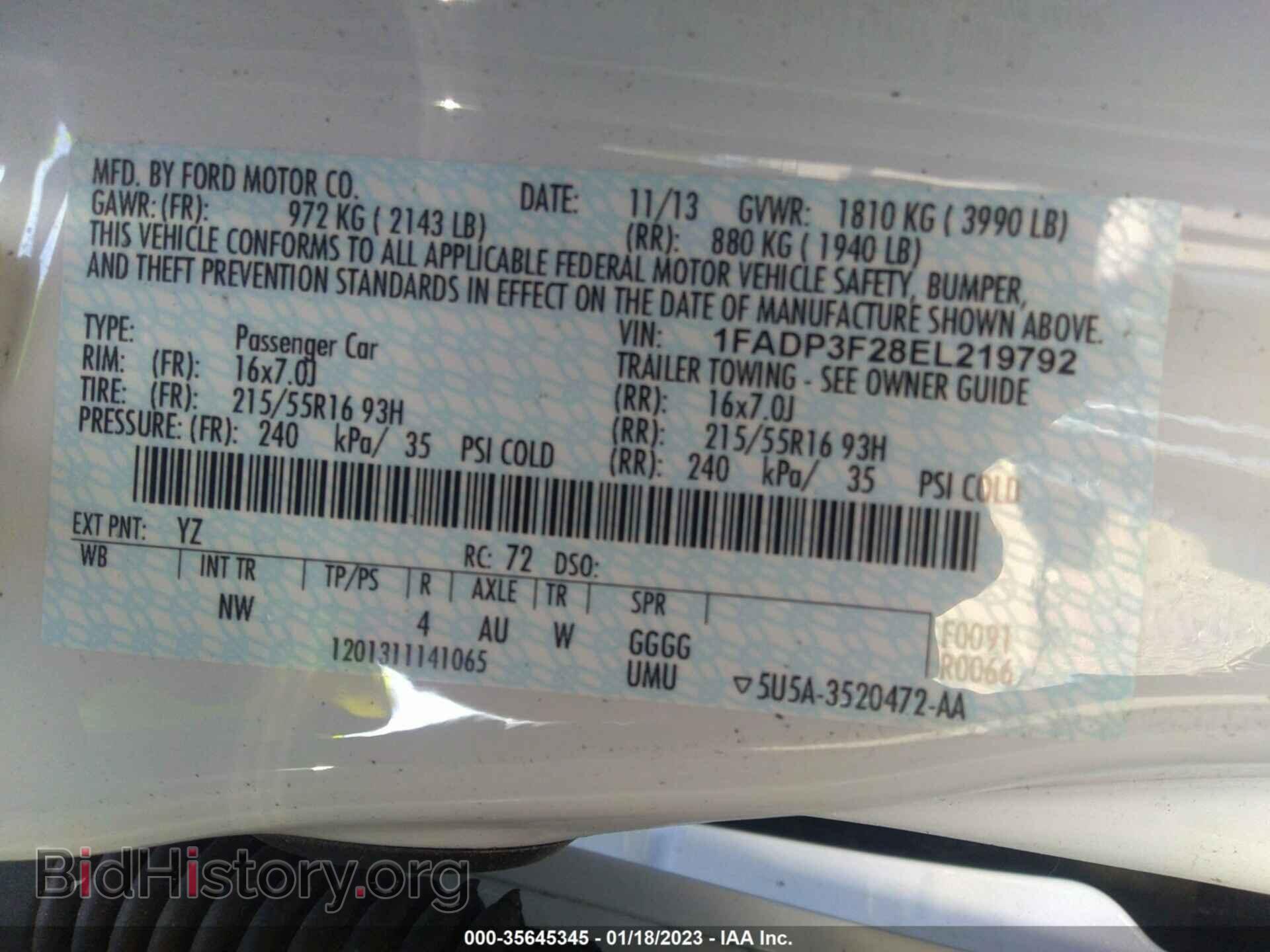 2014 FORD FOCUS - VIN: 1FADP3F28EL219792 - Photo 9