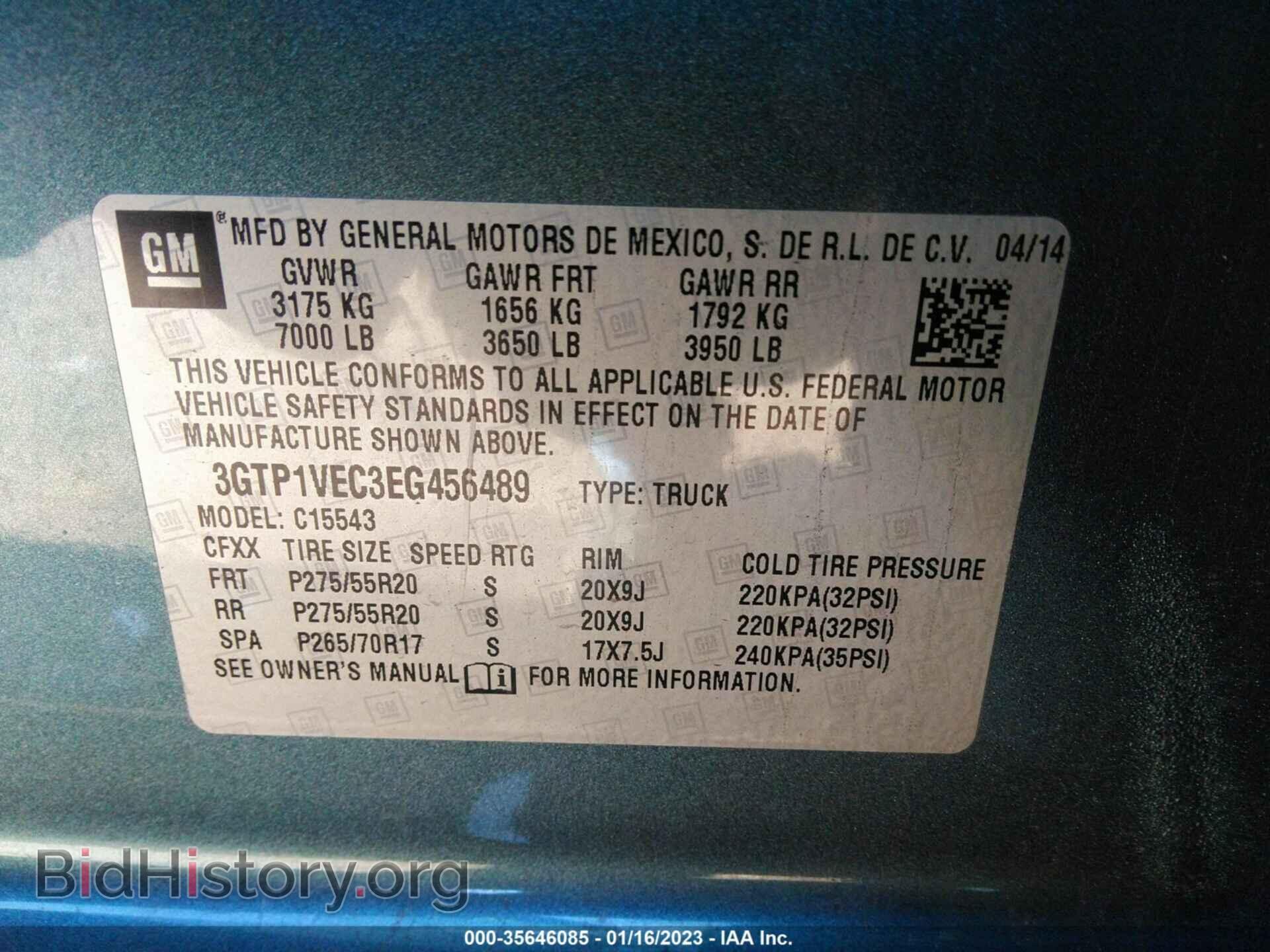 2014 GMC SIERRA 1500 - VIN: 3GTP1VEC3EG456489 - Photo 9