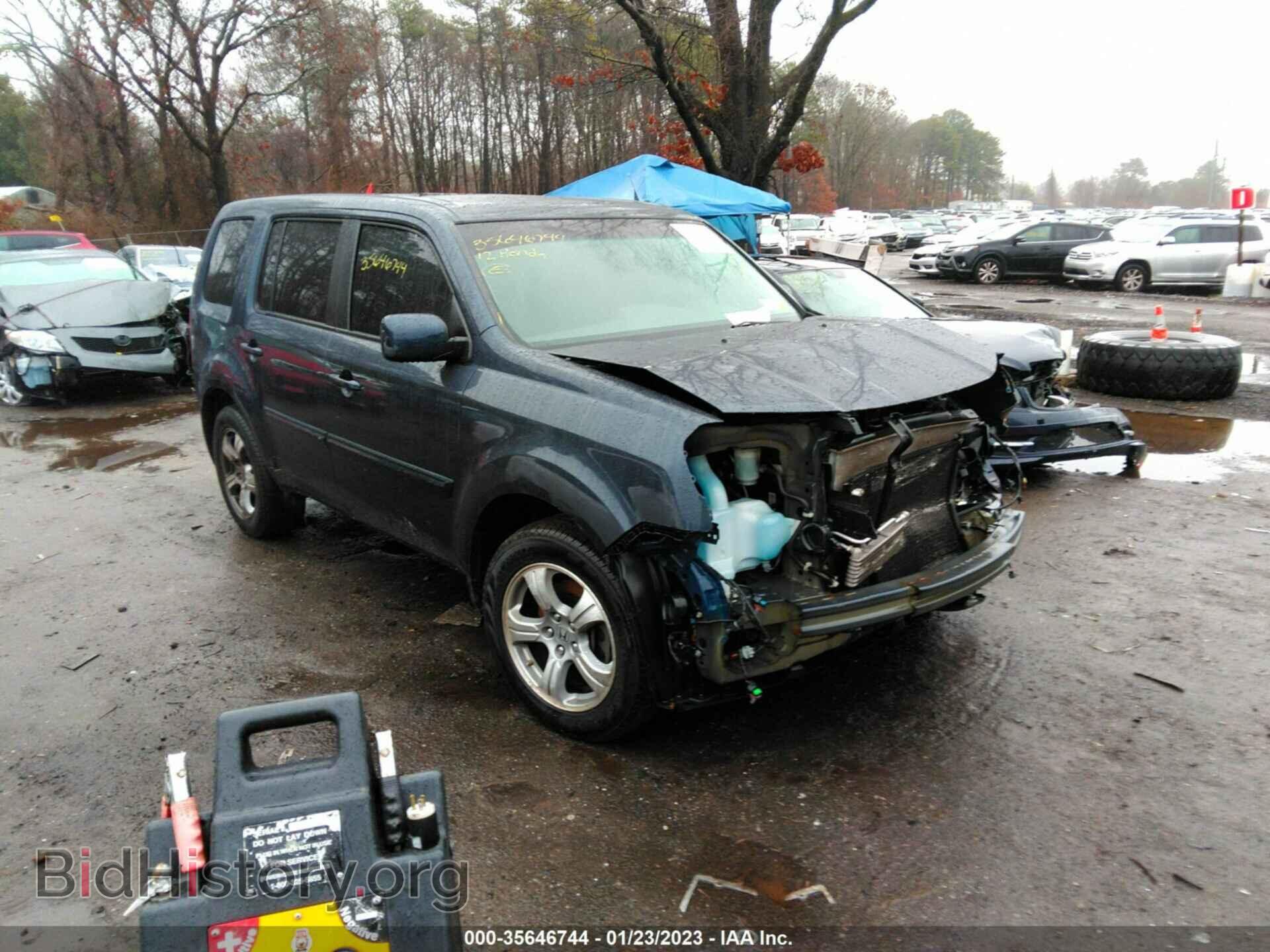Photo 5FNYF4H56CB058256 - HONDA PILOT 2012