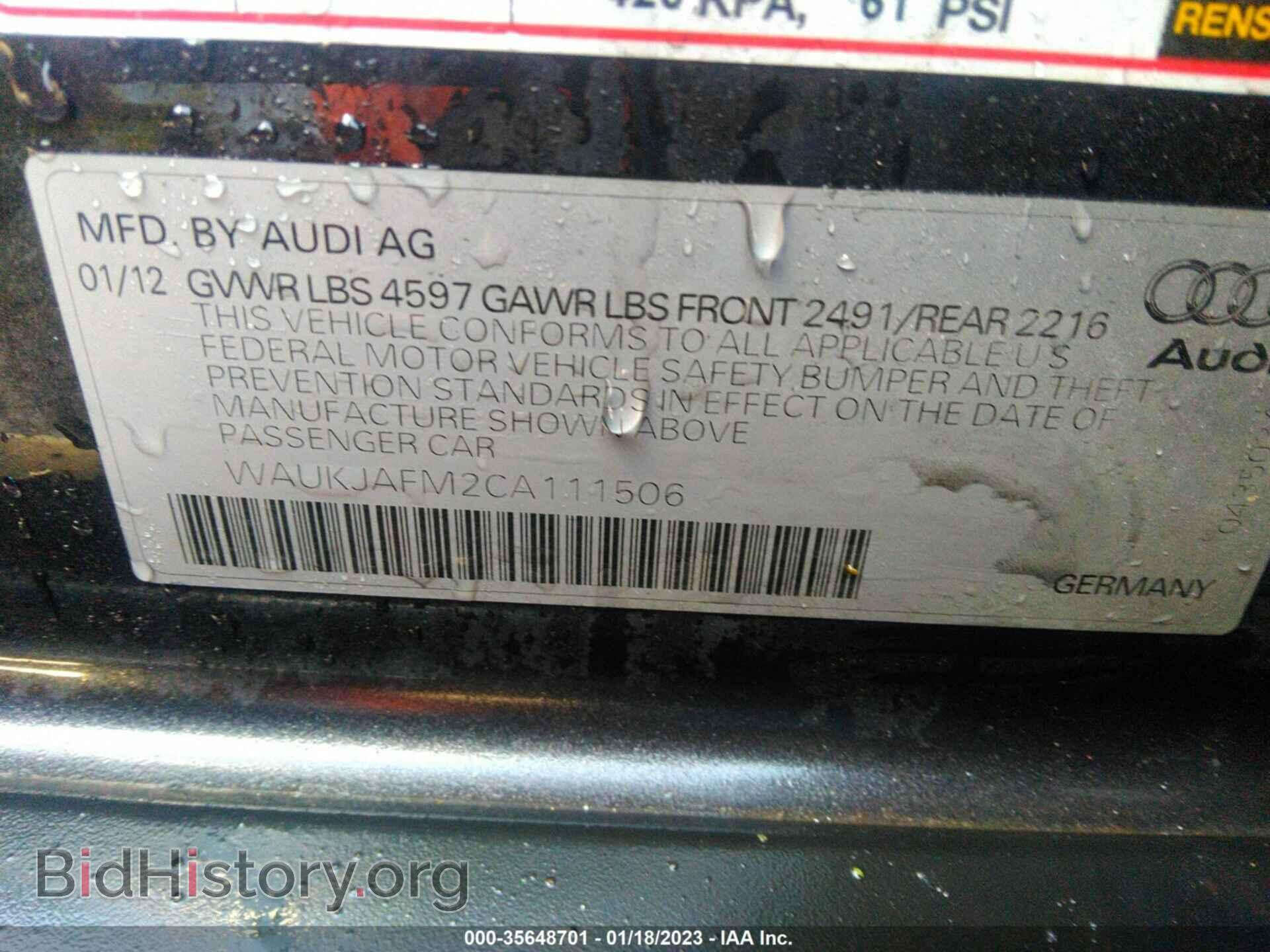 2012 AUDI A3 - VIN: WAUKJAFM2CA111506 - Фото 9