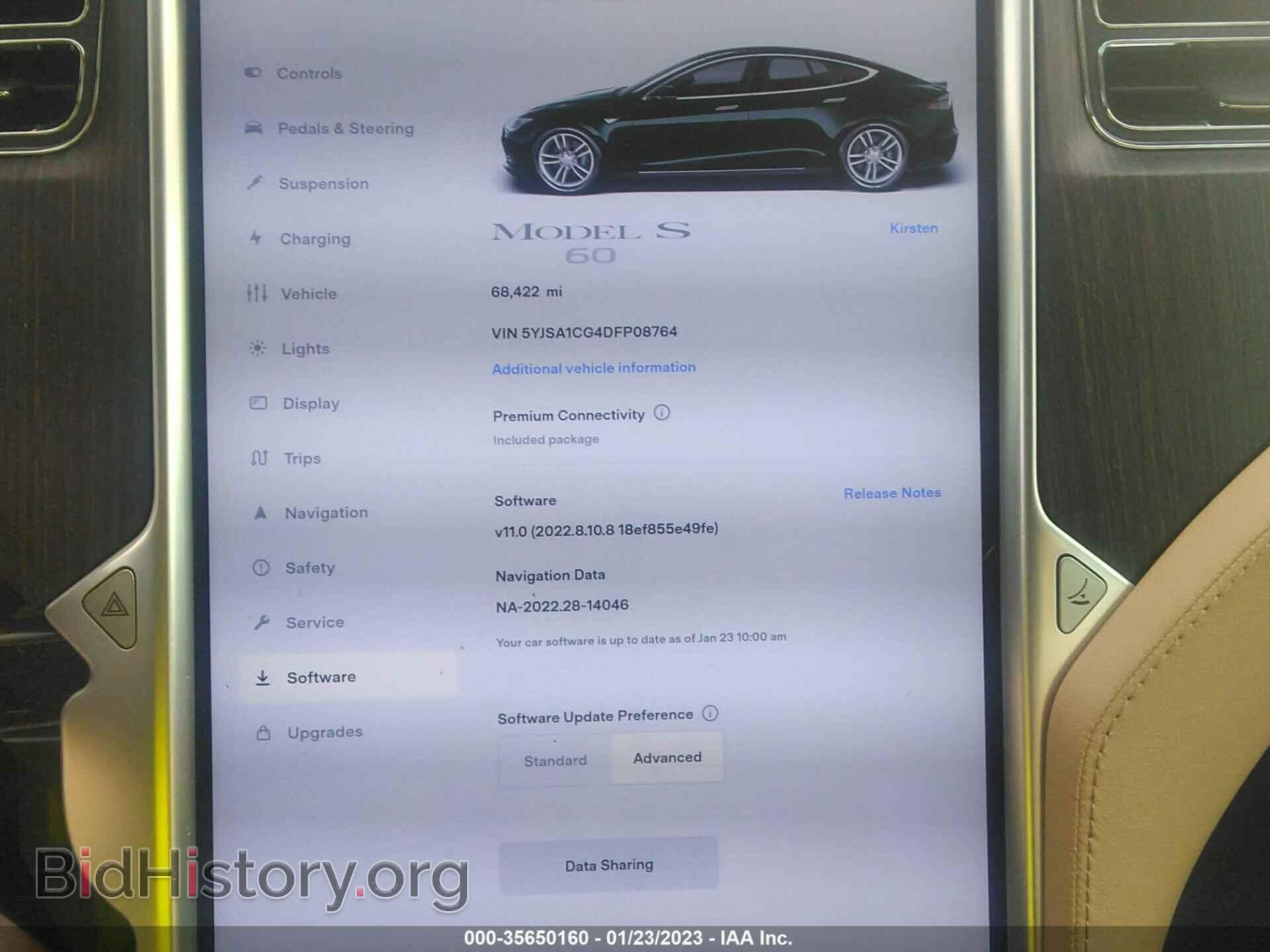 2013 TESLA MODEL S - VIN: 5YJSA1CG4DFP08764 - Photo 7