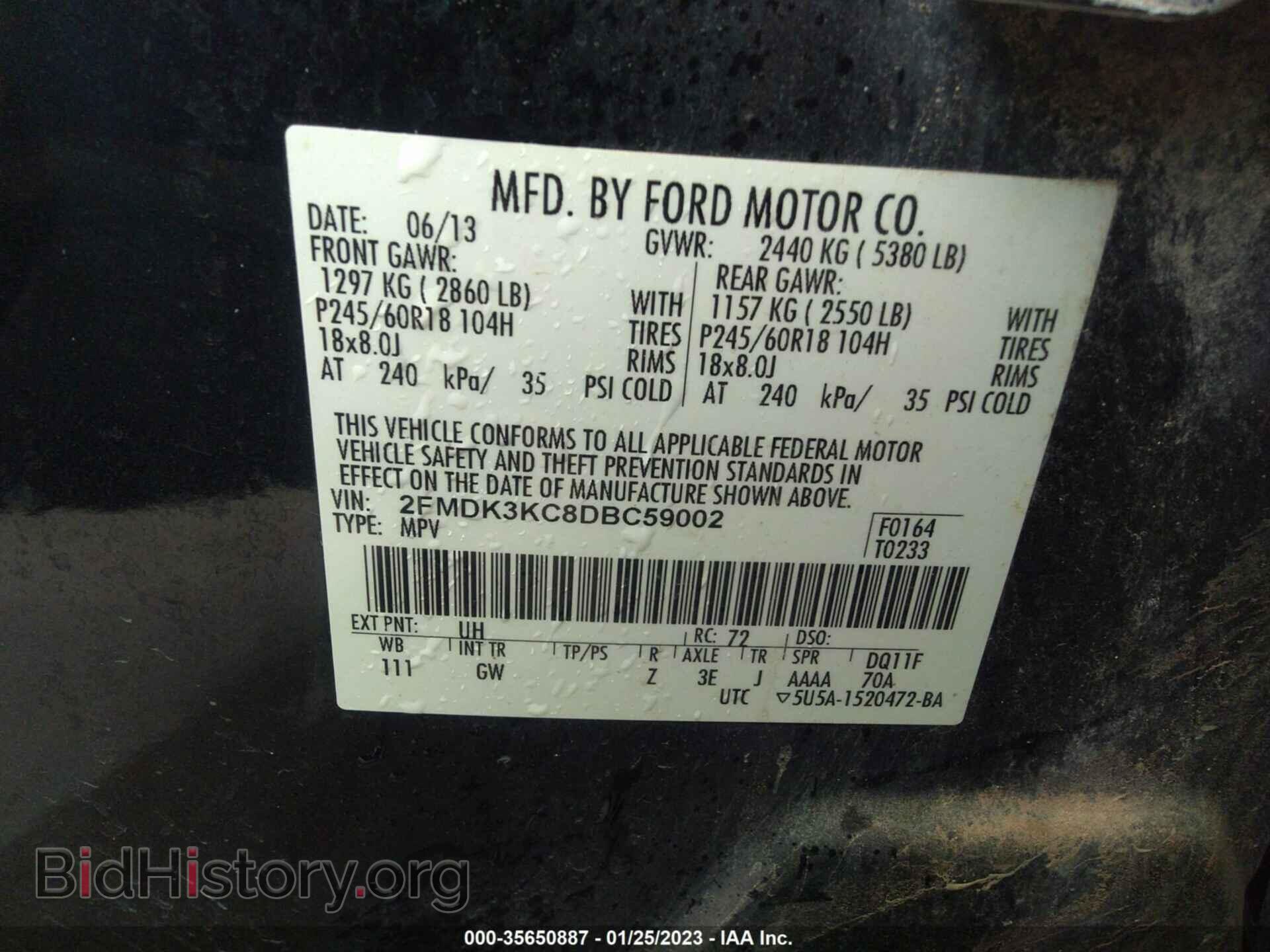 2013 FORD EDGE - VIN: 2FMDK3KC8DBC59002 - Photo 9