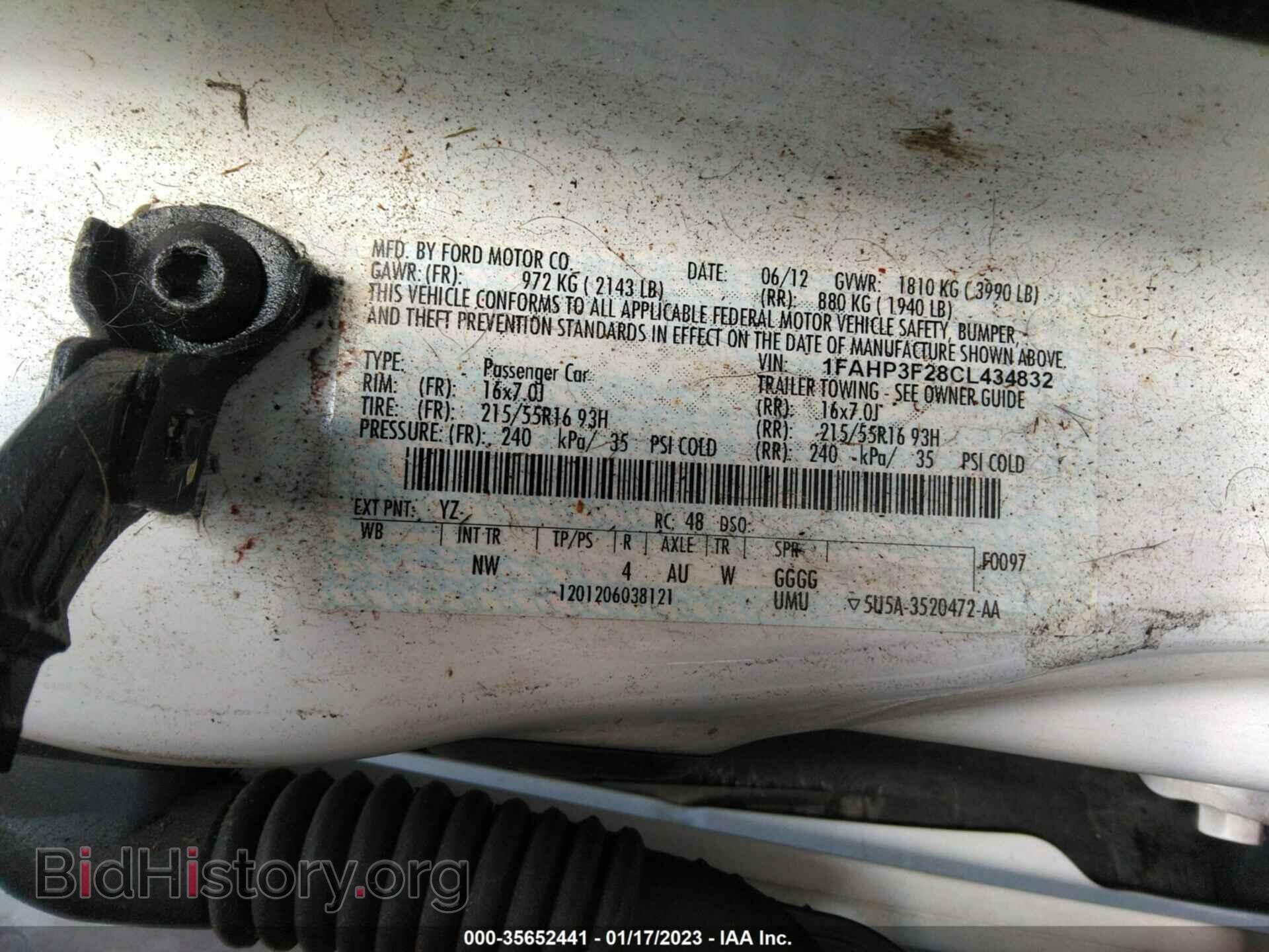 2012 FORD FOCUS - VIN: 1FAHP3F28CL434832 - Фото 9