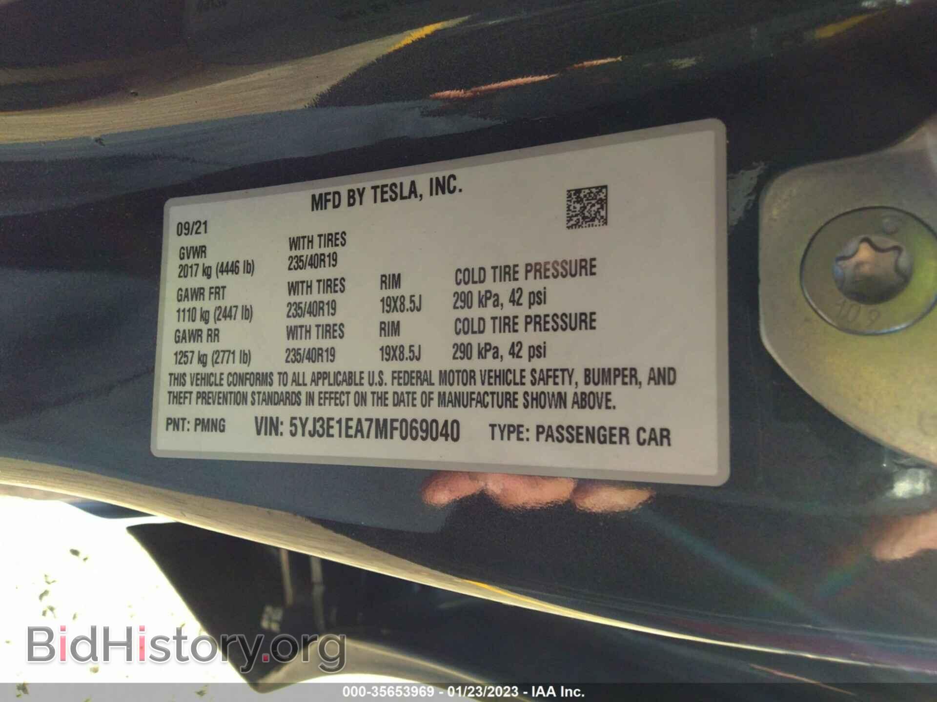 2021 TESLA MODEL 3 - VIN: 5YJ3E1EA7MF069040 - Photo 9