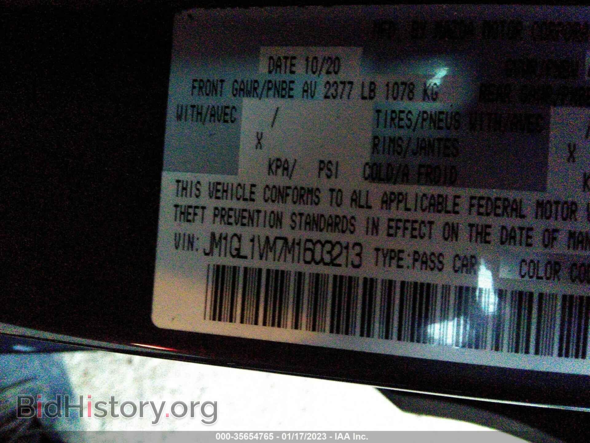 2021 MAZDA MAZDA6 - VIN: JM1GL1VM7M1603213 - Фото 9