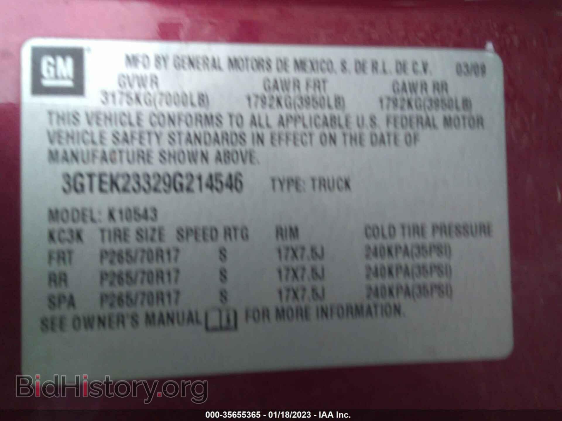 2009 GMC SIERRA 1500 - VIN: 3GTEK23329G214546 - Фото 9