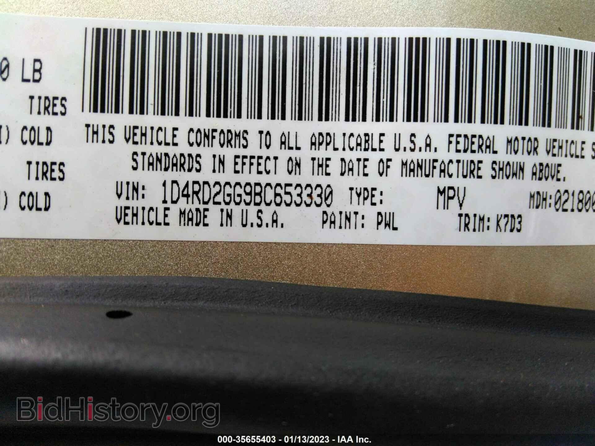 2011 DODGE DURANGO - VIN: 1D4RD2GG9BC653330 - Photo 9