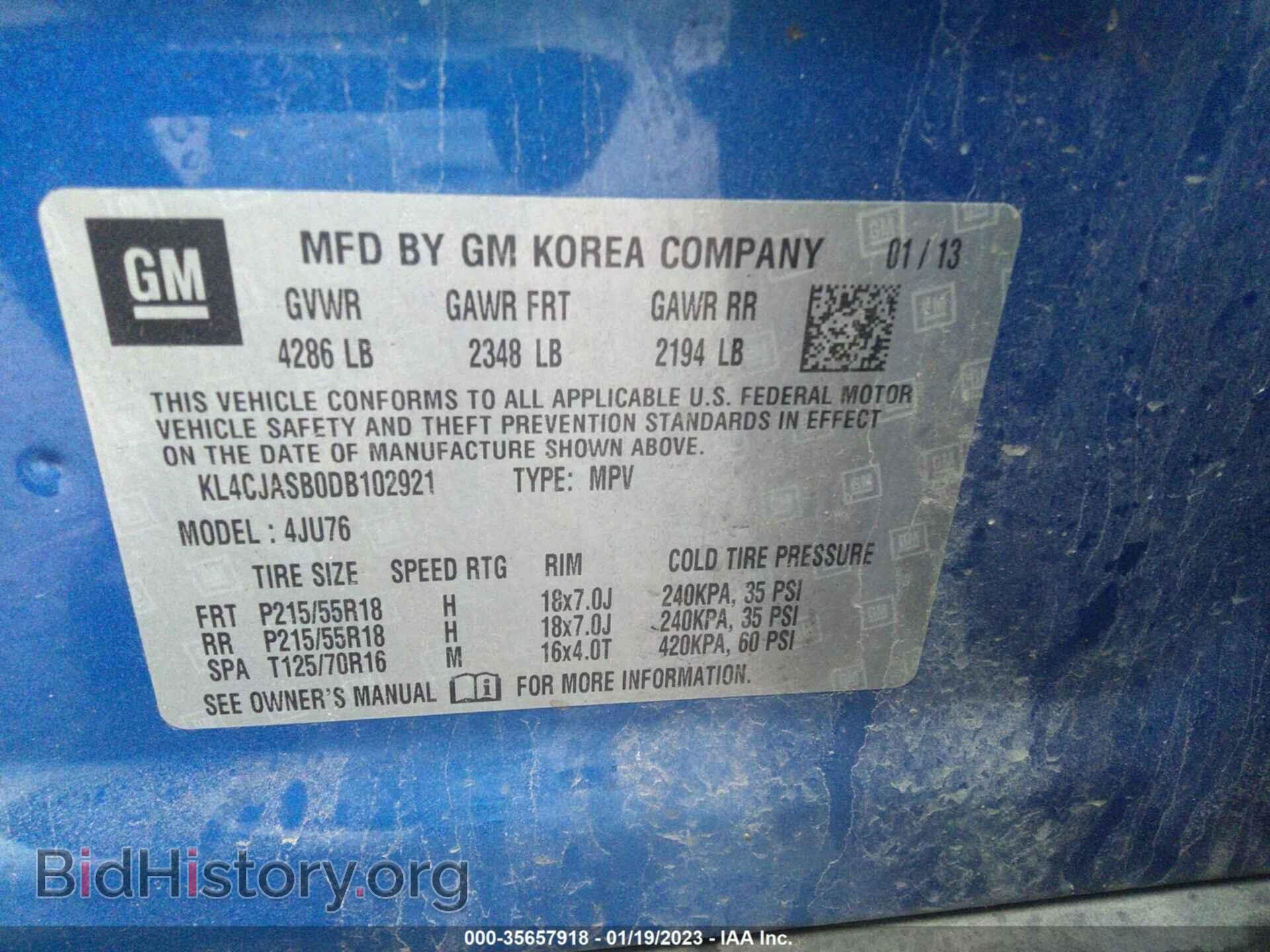 2013 BUICK ENCORE - VIN: KL4CJASB0DB102921 - Photo 9