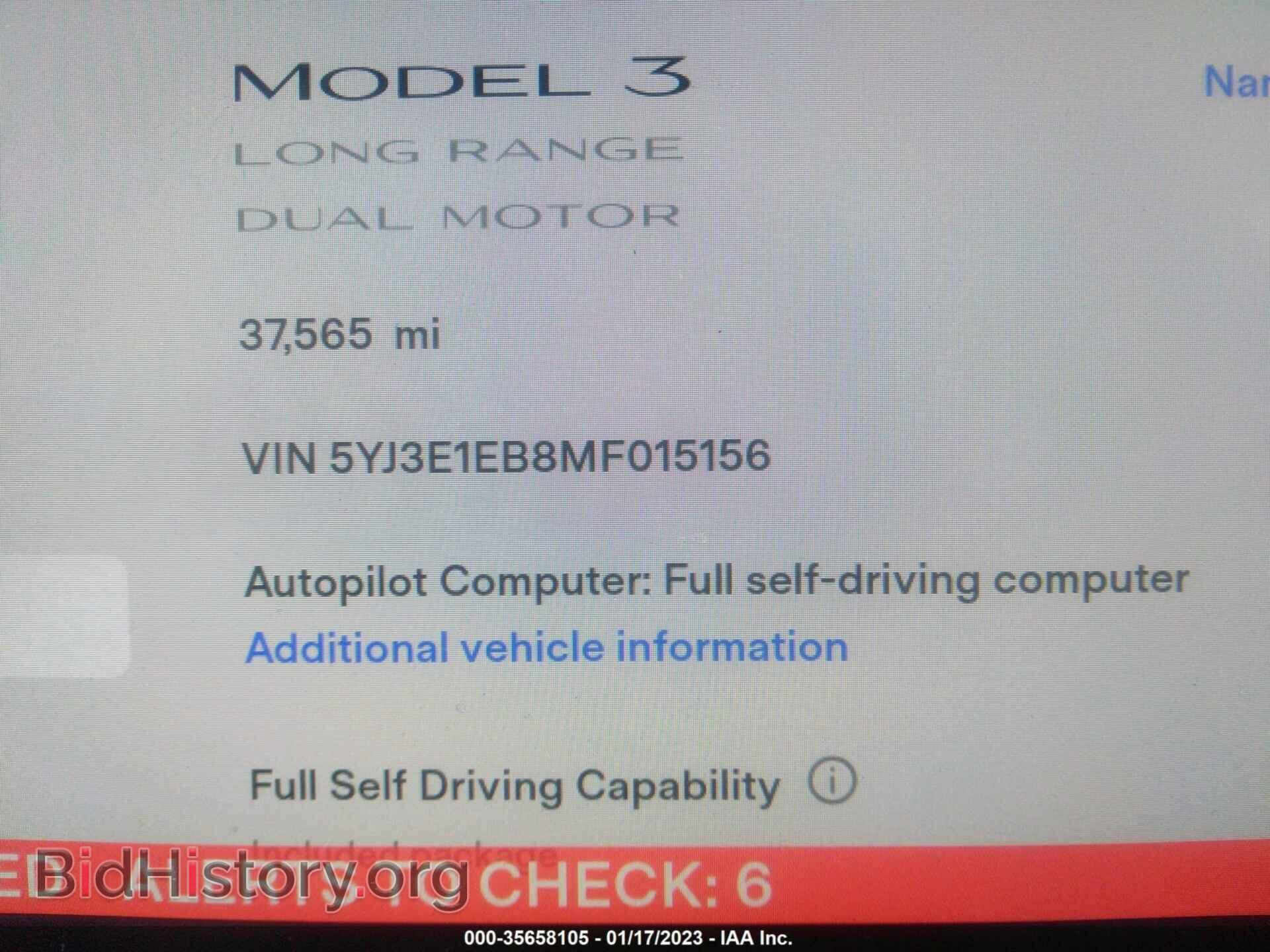 2021 TESLA MODEL 3 - VIN: 5YJ3E1EB8MF015156 - Photo 9