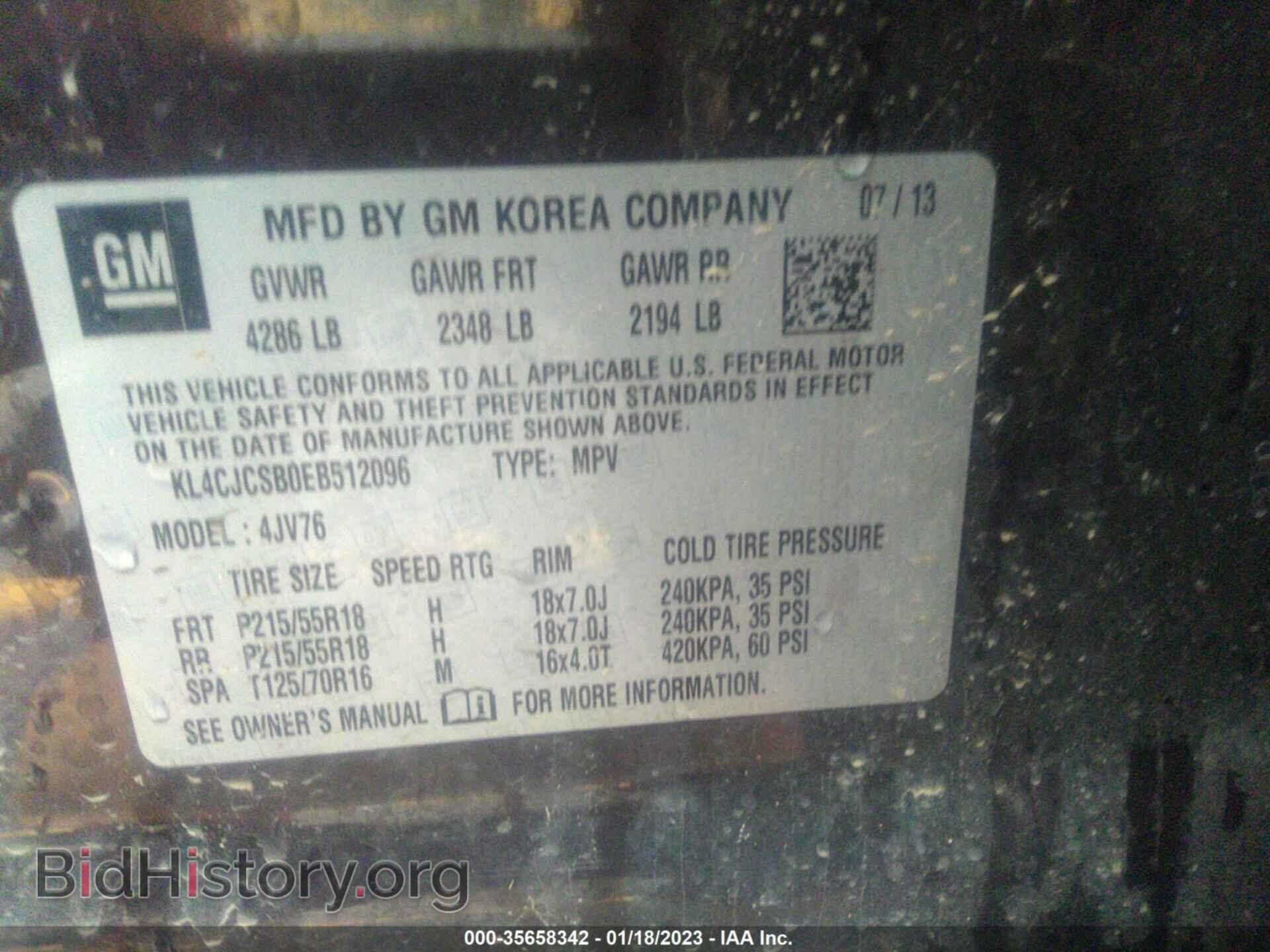 2014 BUICK ENCORE - VIN: KL4CJCSB0EB512096 - Photo 9
