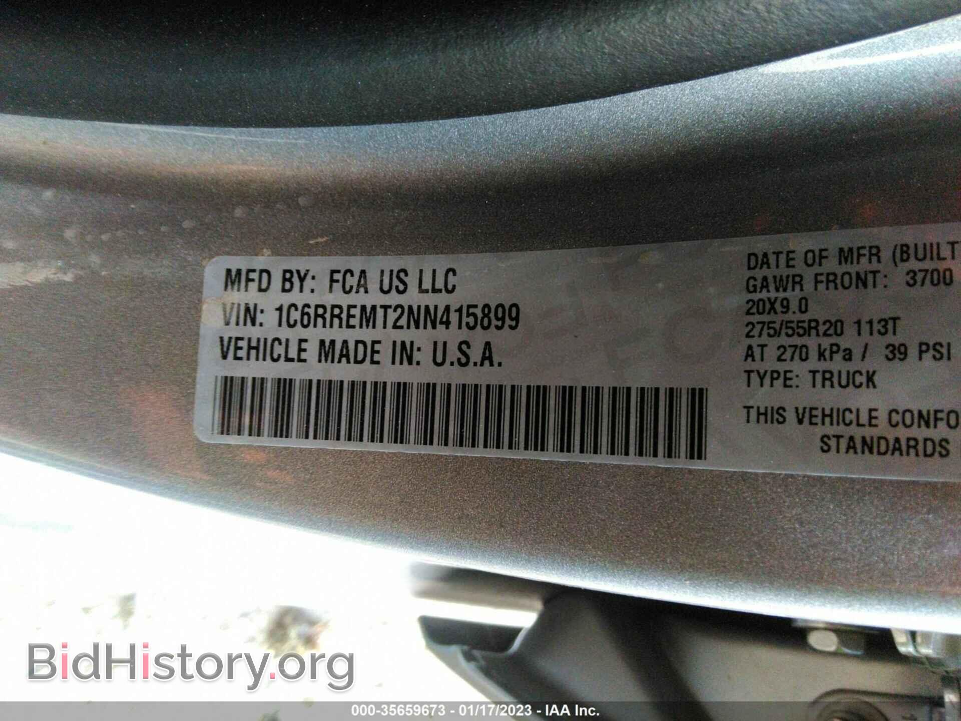 2022 RAM 1500 - VIN: 1C6RREMT2NN415899 - Фото 9