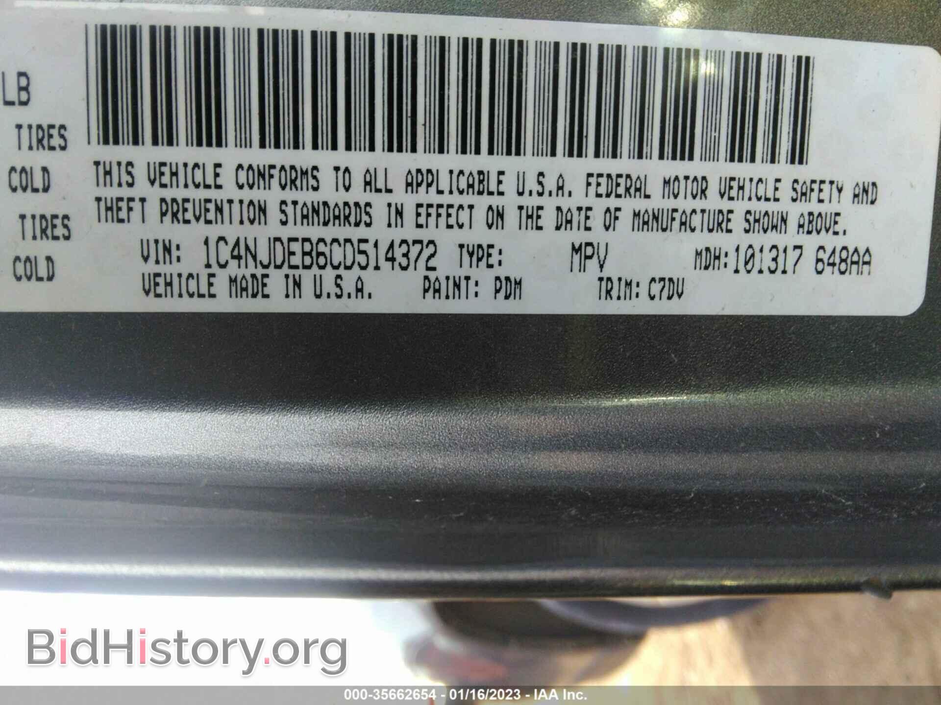 2012 JEEP COMPASS - VIN: 1C4NJDEB6CD514372 - Photo 9