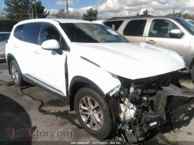 2019 Hyundai SANTA FE SEL, white — VIN 5NMS33AD0KH128681, IAAI