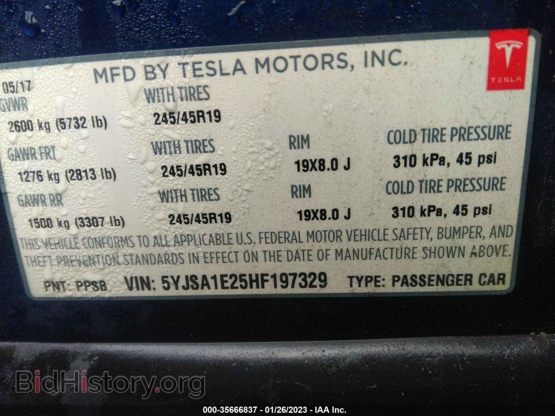 2017 TESLA MODEL S - VIN: 5YJSA1E25HF197329 - Photo 9