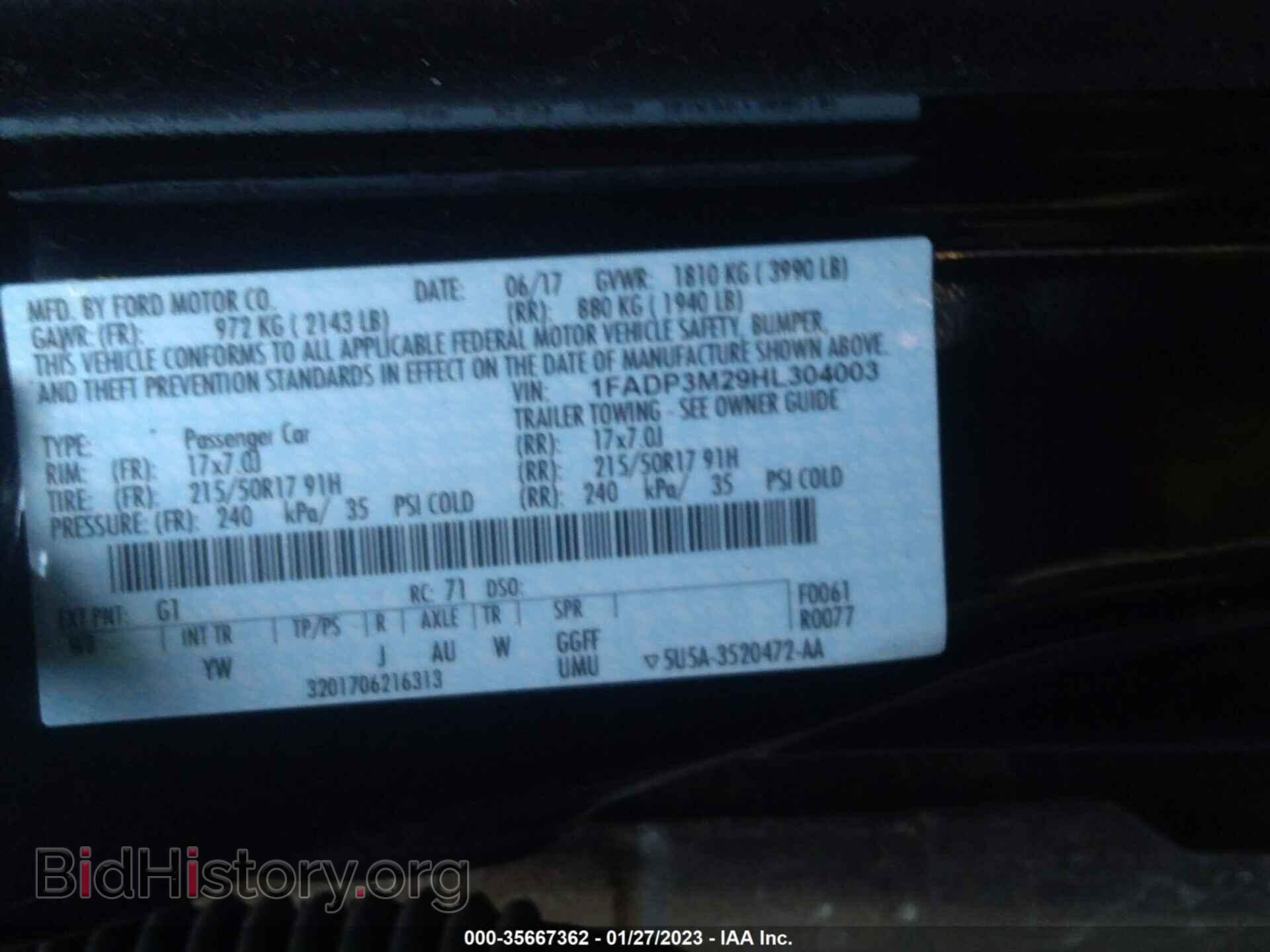 2017 FORD FOCUS - VIN: 1FADP3M29HL304003 - Фото 9