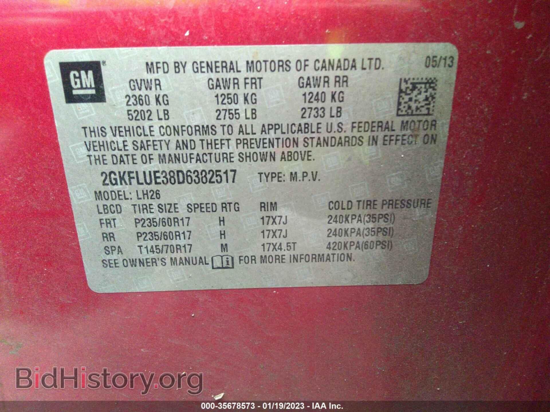 2013 GMC TERRAIN - VIN: 2GKFLUE38D6382517 - Photo 9