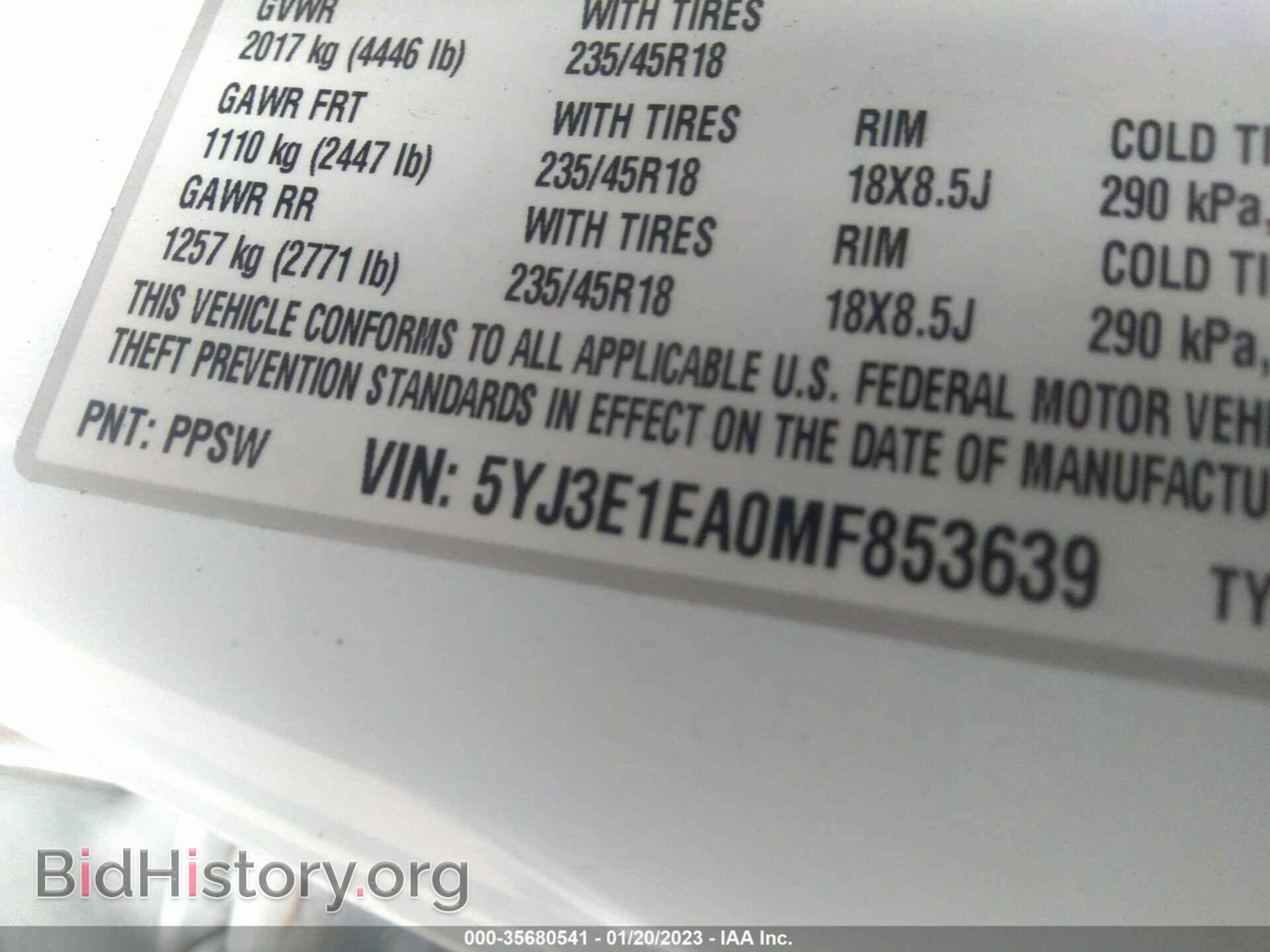 2021 TESLA MODEL 3 - VIN: 5YJ3E1EA0MF853639 - Photo 9