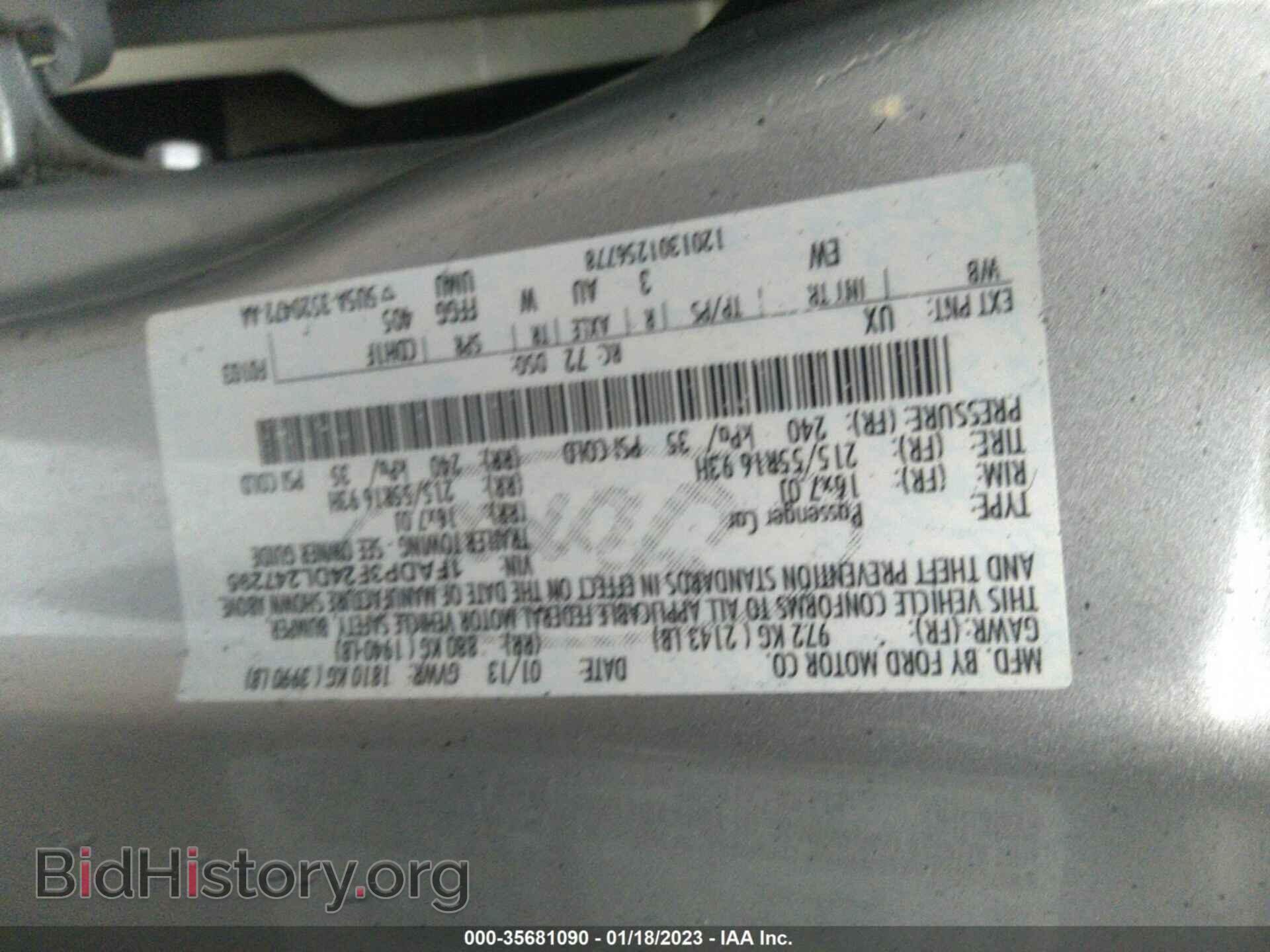 2013 FORD FOCUS - VIN: 1FADP3F24DL247295 - Фото 9