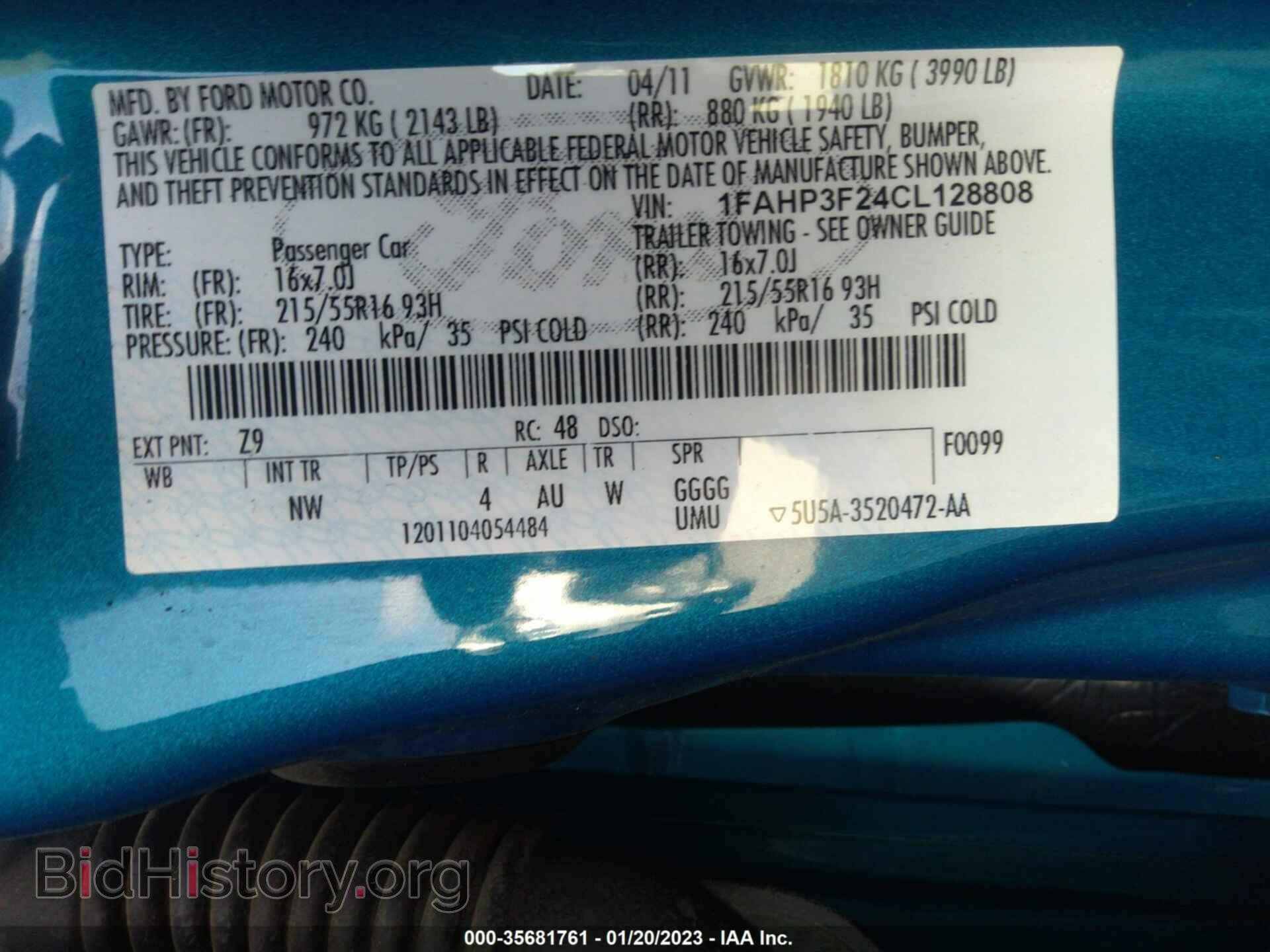 2012 FORD FOCUS - VIN: 1FAHP3F24CL128808 - Photo 9
