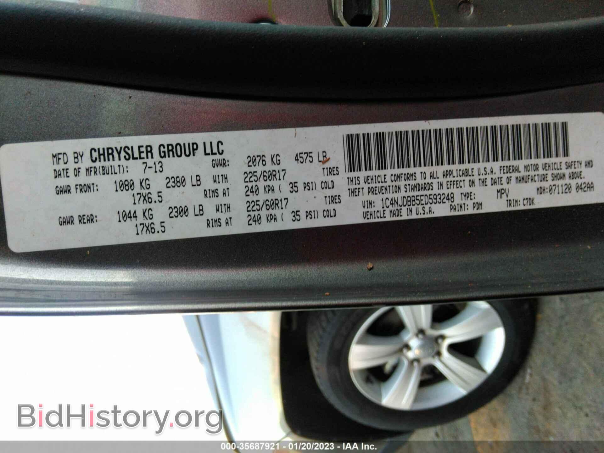 2014 JEEP COMPASS - VIN: 1C4NJDBB5ED593248 - Photo 9