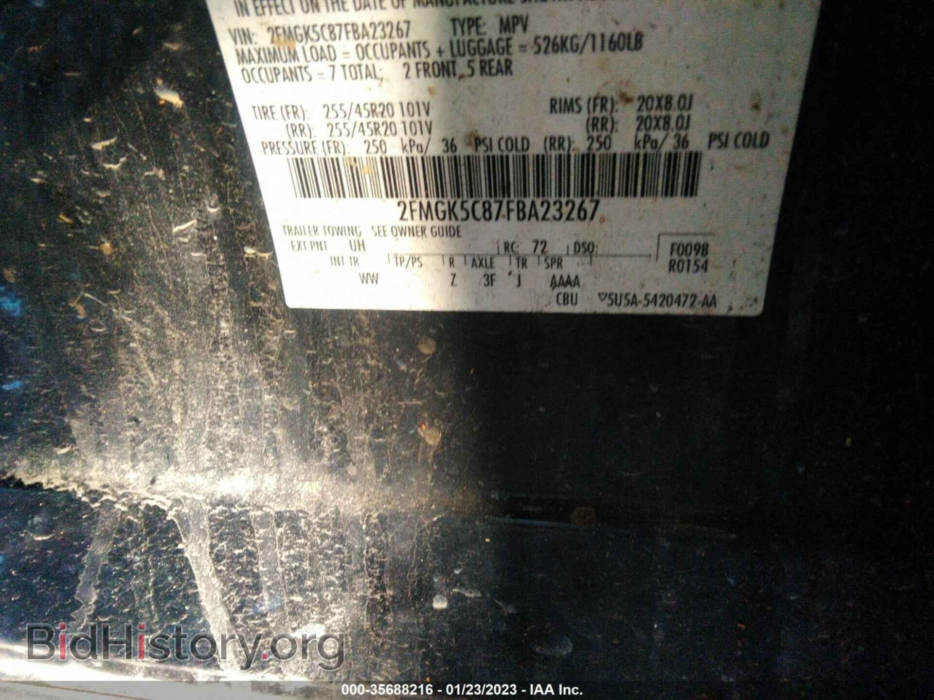 2015 FORD FLEX - VIN: 2FMGK5C87FBA23267 - Photo 9