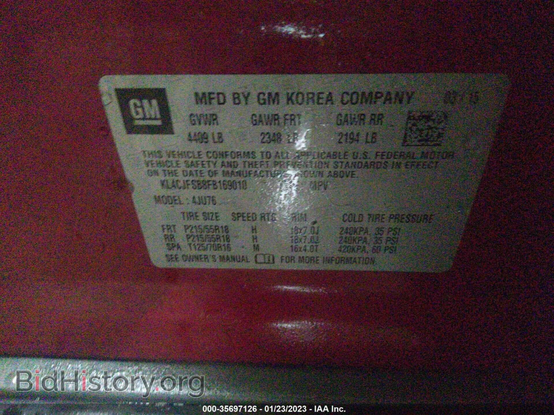 2015 BUICK ENCORE - VIN: KL4CJFSB8FB169010 - Photo 9