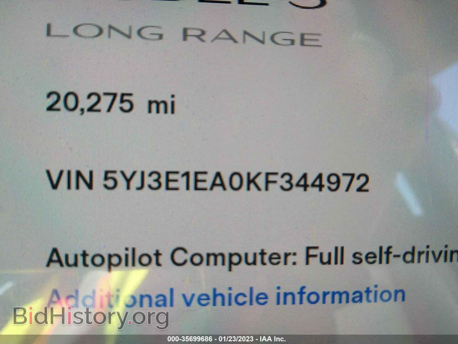 2019 TESLA MODEL 3 - VIN: 5YJ3E1EA0KF344972 - Photo 9