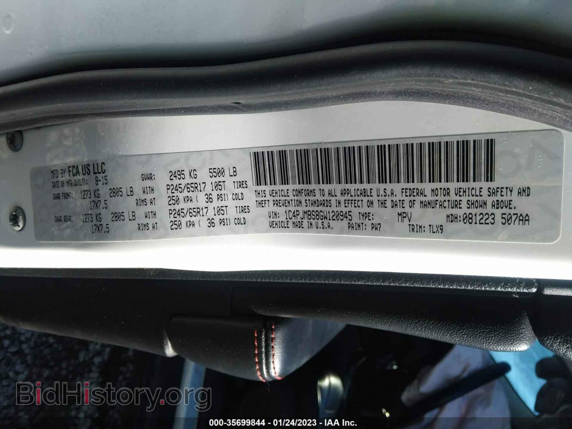 2016 JEEP CHEROKEE - VIN: 1C4PJMBS8GW120945 - Photo 9