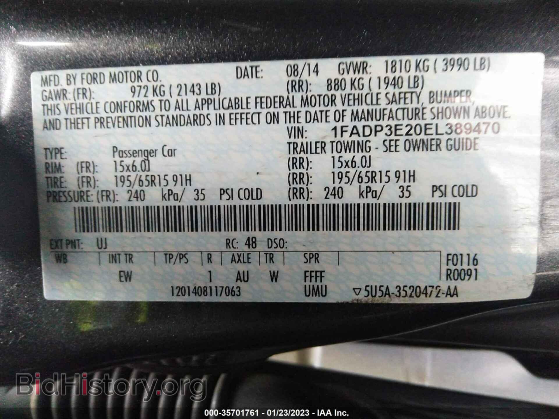2014 FORD FOCUS - VIN: 1FADP3E20EL389470 - Photo 9