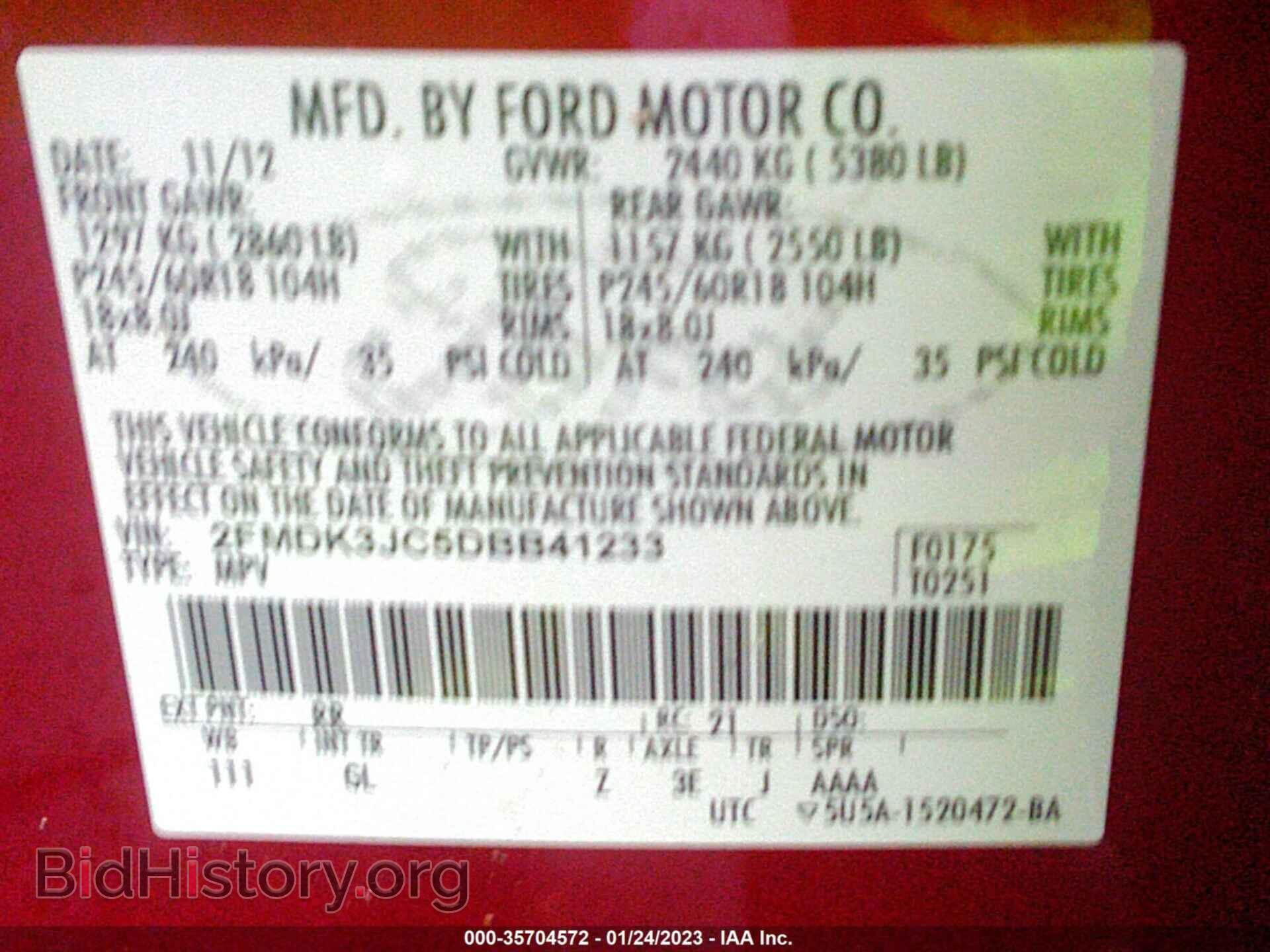 2013 FORD EDGE - VIN: 2FMDK3JC5DBB41233 - Photo 9