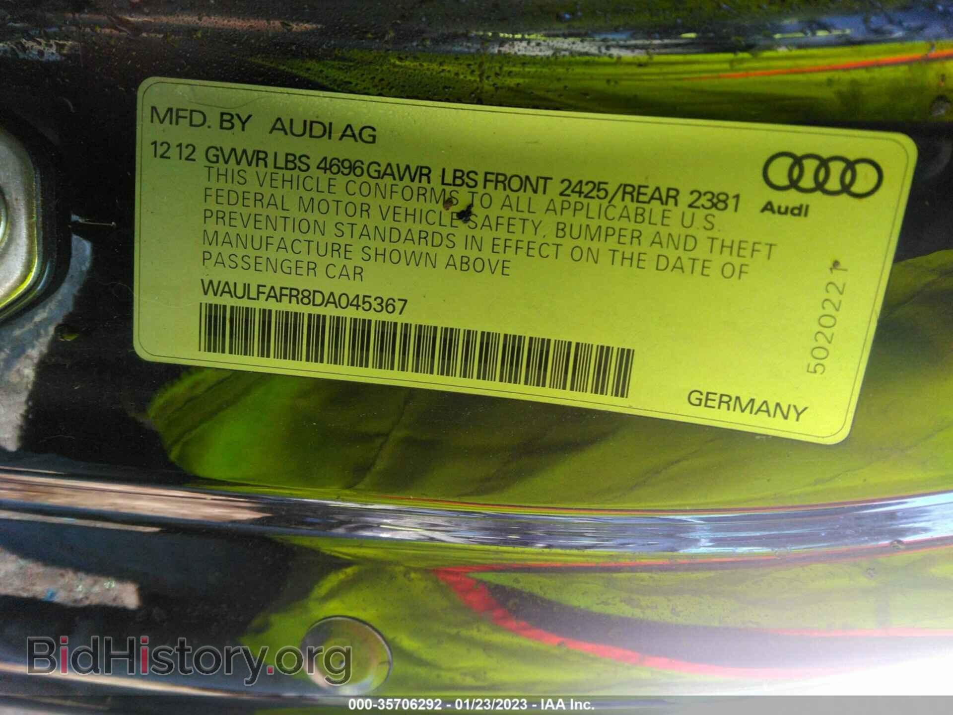 2013 AUDI A5 - VIN: WAULFAFR8DA045367 - Photo 9
