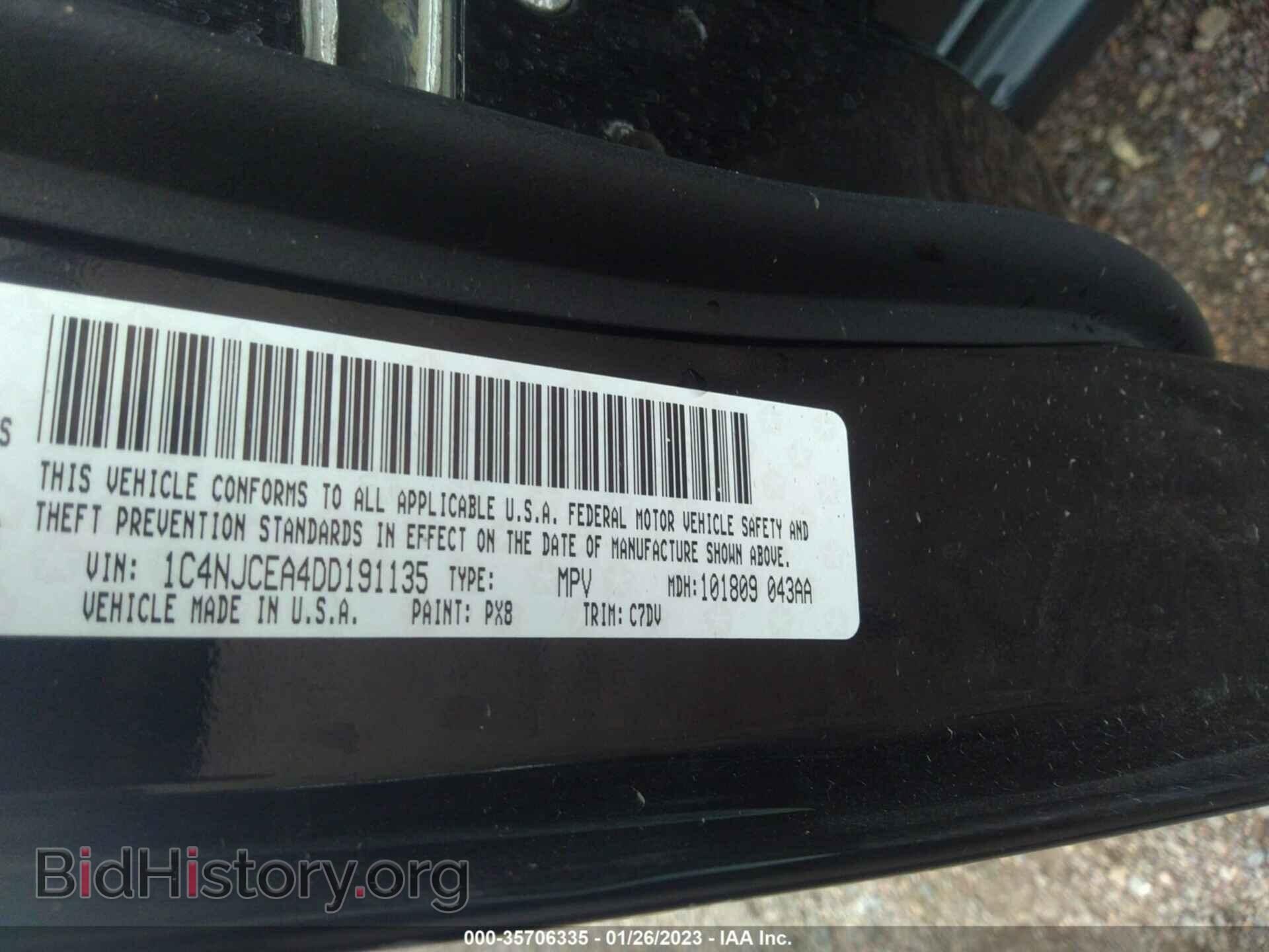 2013 JEEP COMPASS - VIN: 1C4NJCEA4DD191135 - Фото 9