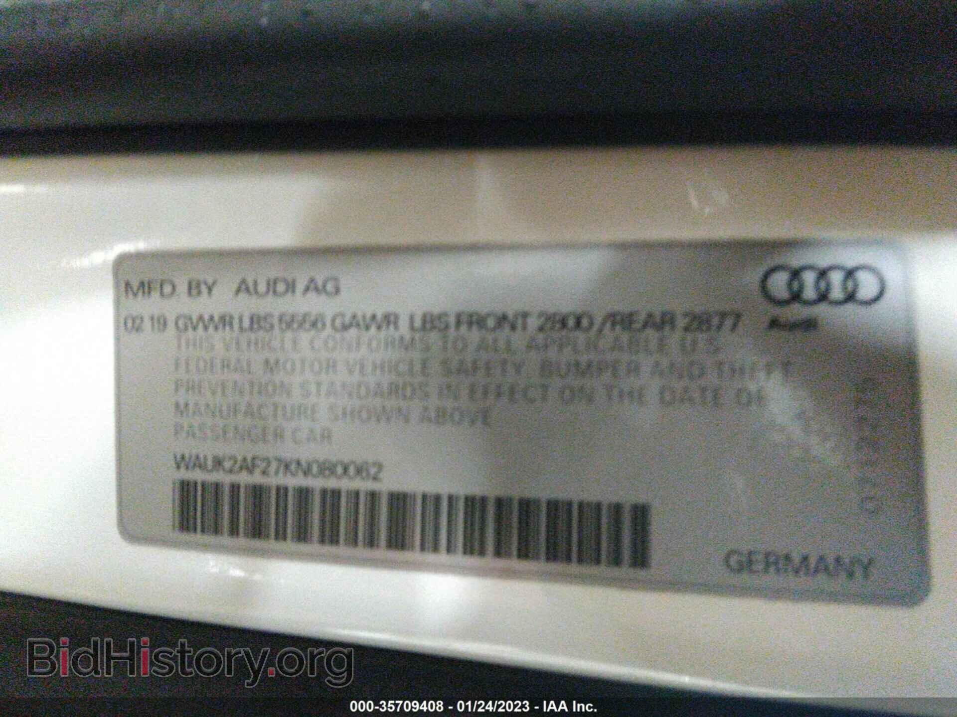 2019 AUDI A6 - VIN: WAUK2AF27KN080062 - Фото 9