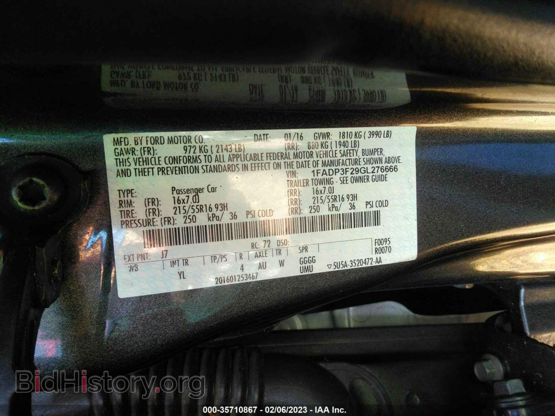 2016 FORD FOCUS - VIN: 1FADP3F29GL276666 - Фото 9