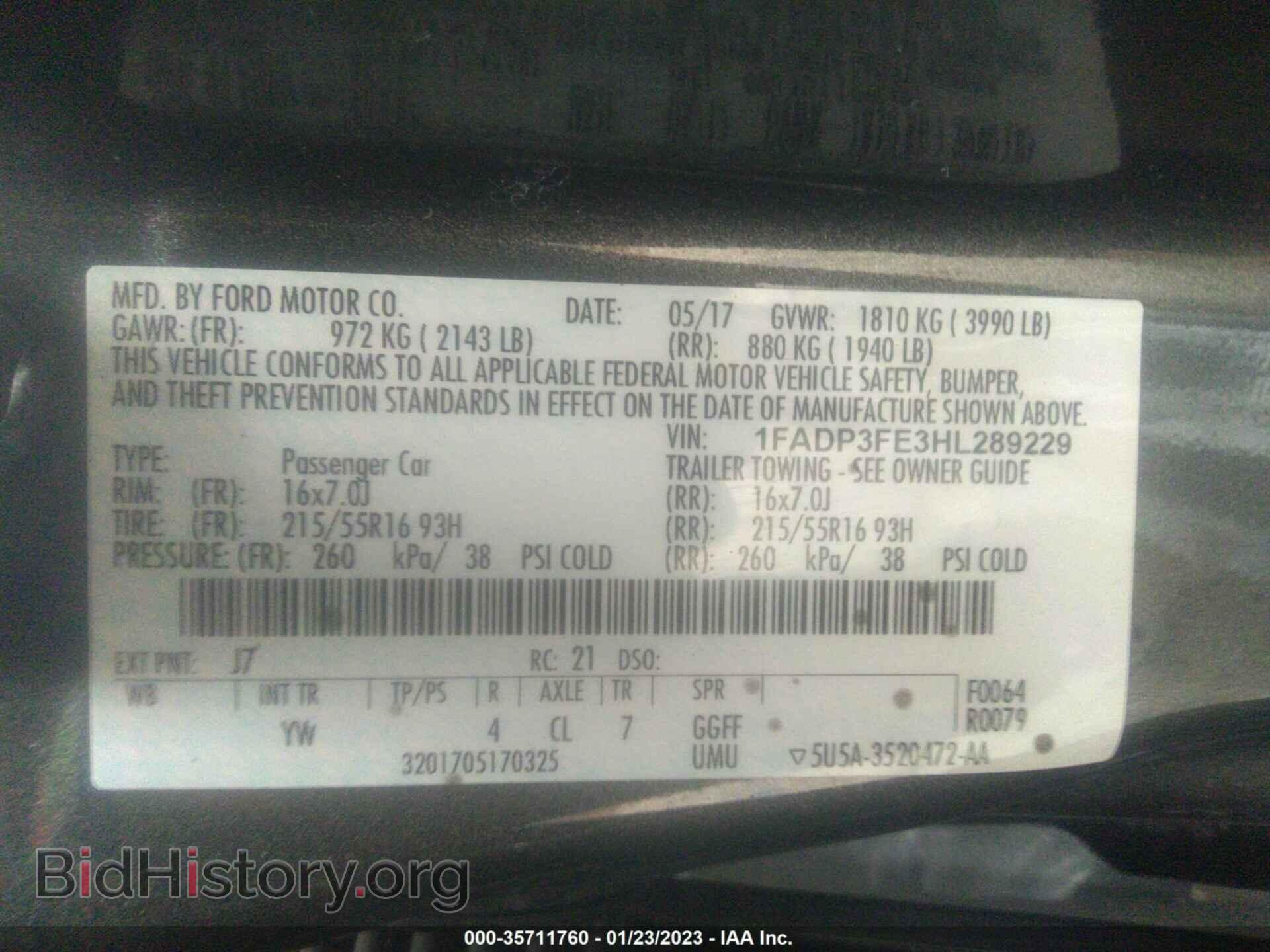 2017 FORD FOCUS - VIN: 1FADP3FE3HL289229 - Photo 9