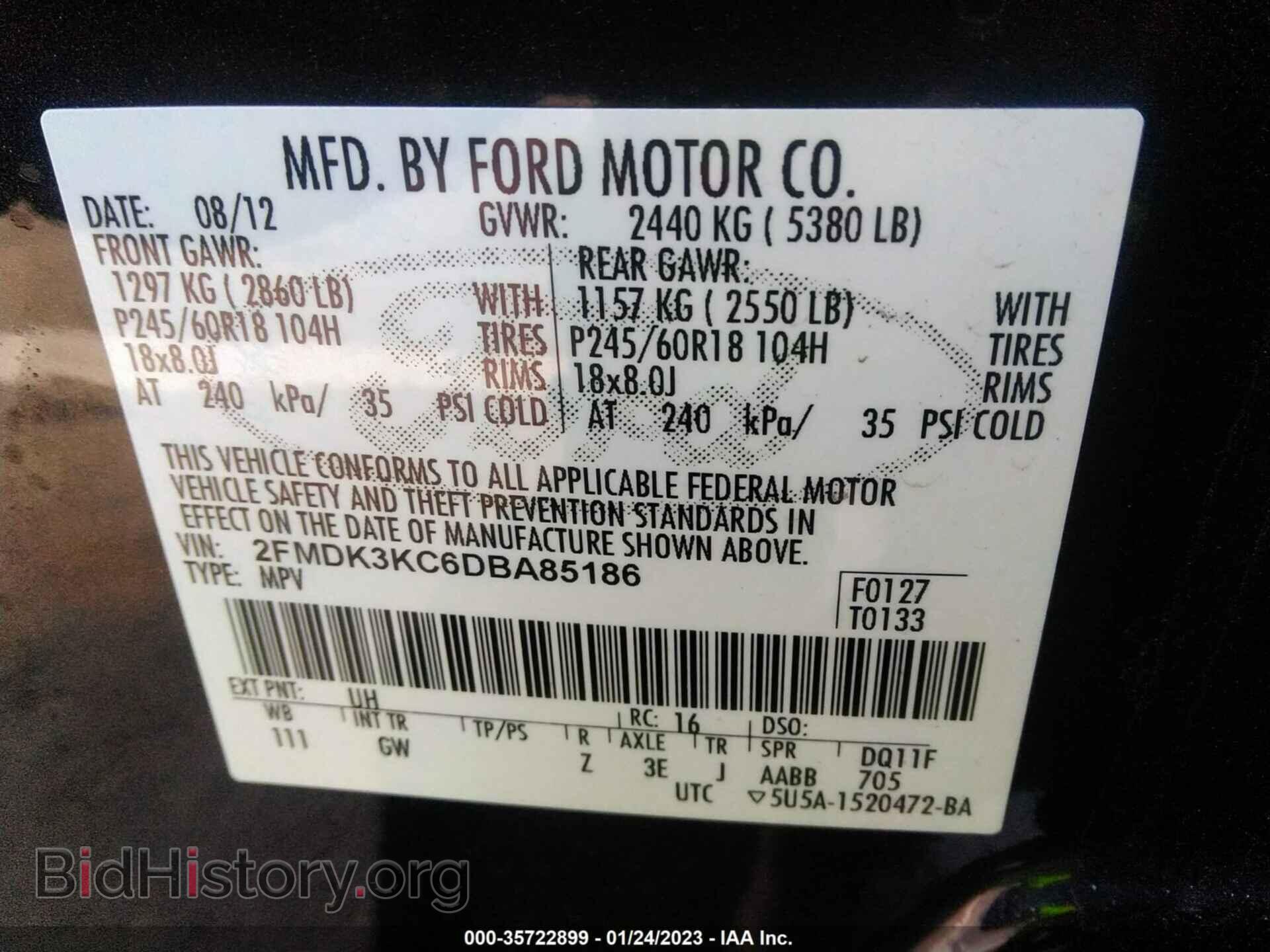2013 FORD EDGE - VIN: 2FMDK3KC6DBA85186 - Photo 9