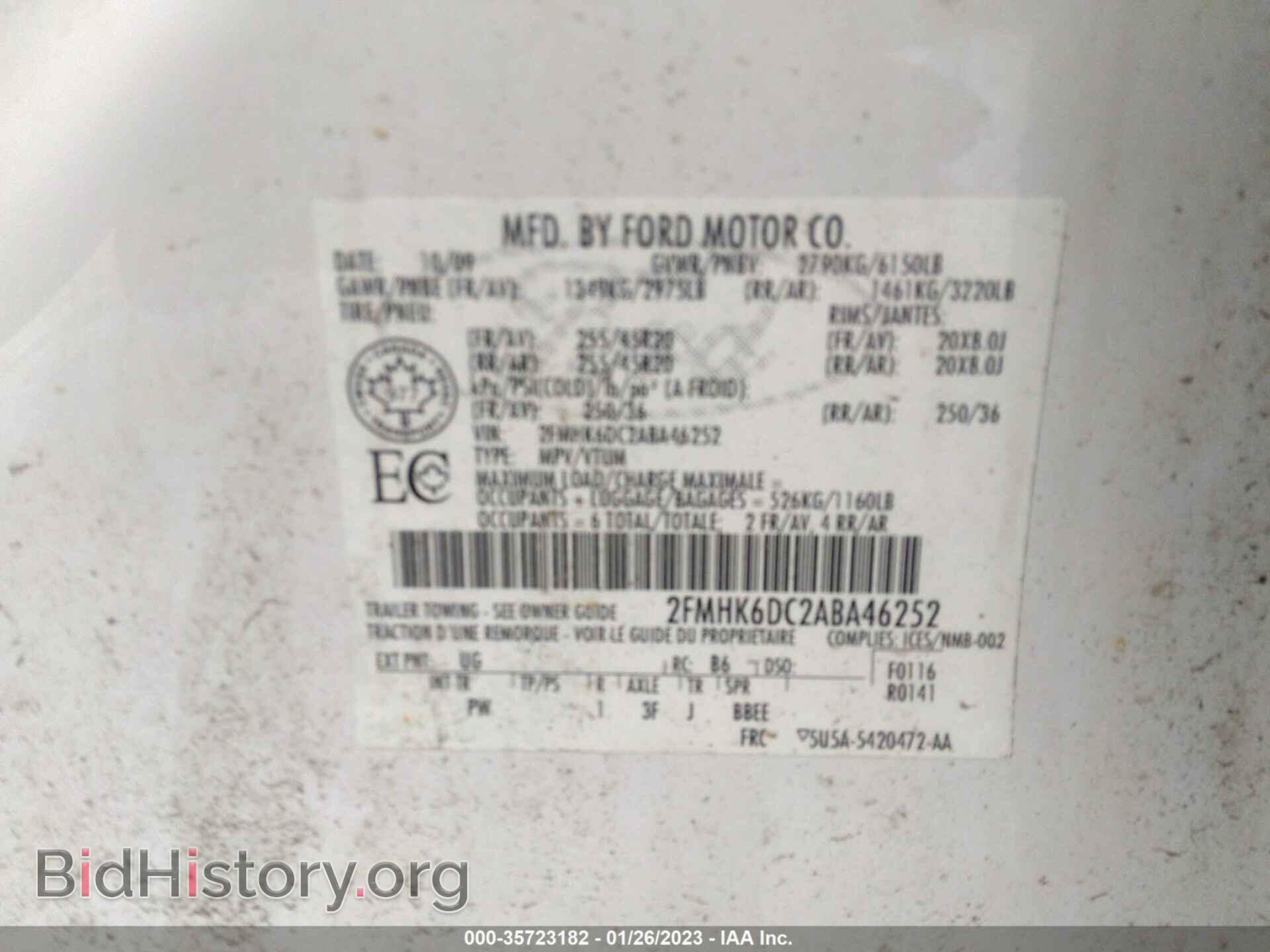 2010 FORD FLEX - VIN: 2FMHK6DC2ABA46252 - Photo 9