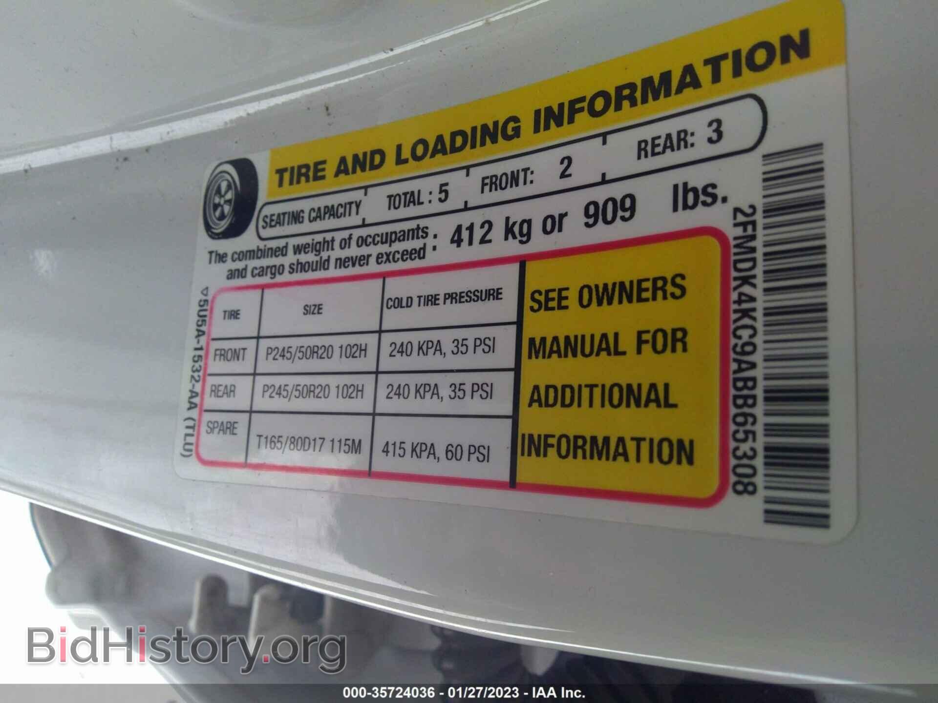 2010 FORD EDGE - VIN: 2FMDK4KC9ABB65308 - Фото 9
