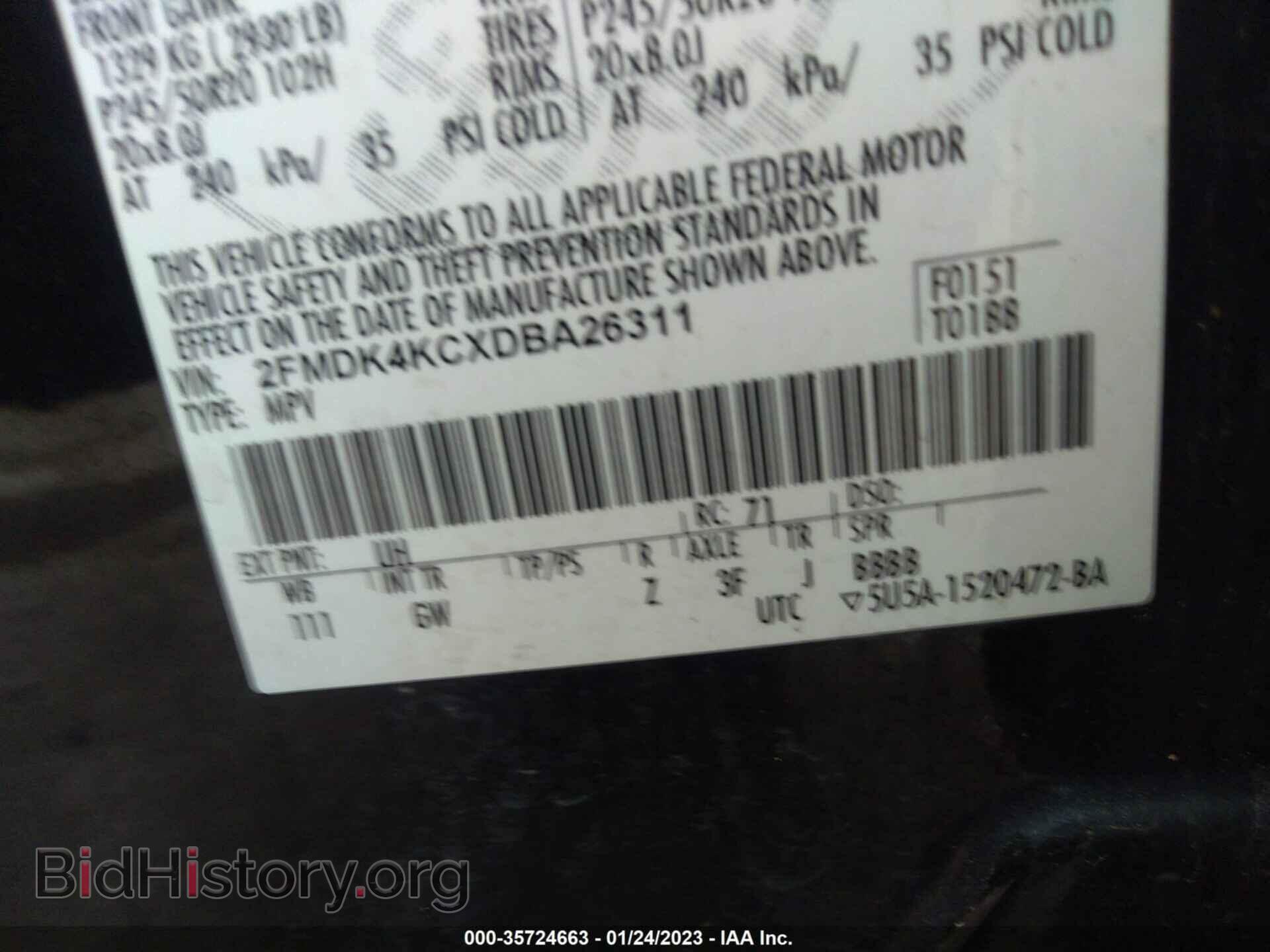 2013 FORD EDGE - VIN: 2FMDK4KCXDBA26311 - Photo 9